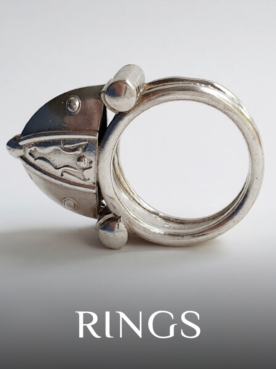 Shop one of a kind rings handmade from ethically sourced sterling silver and precious gemstones.