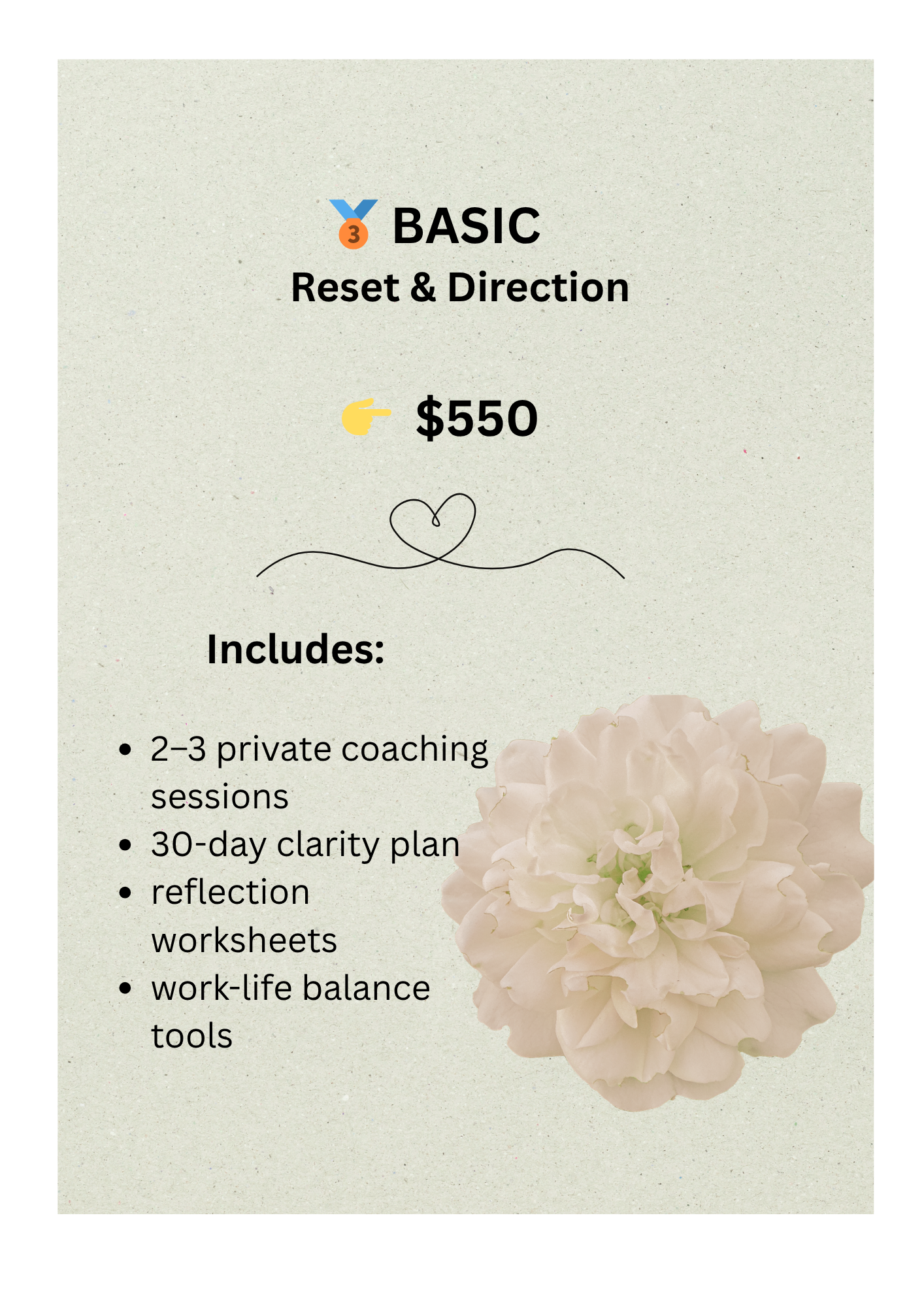Basic Reset & Direction Coaching Package