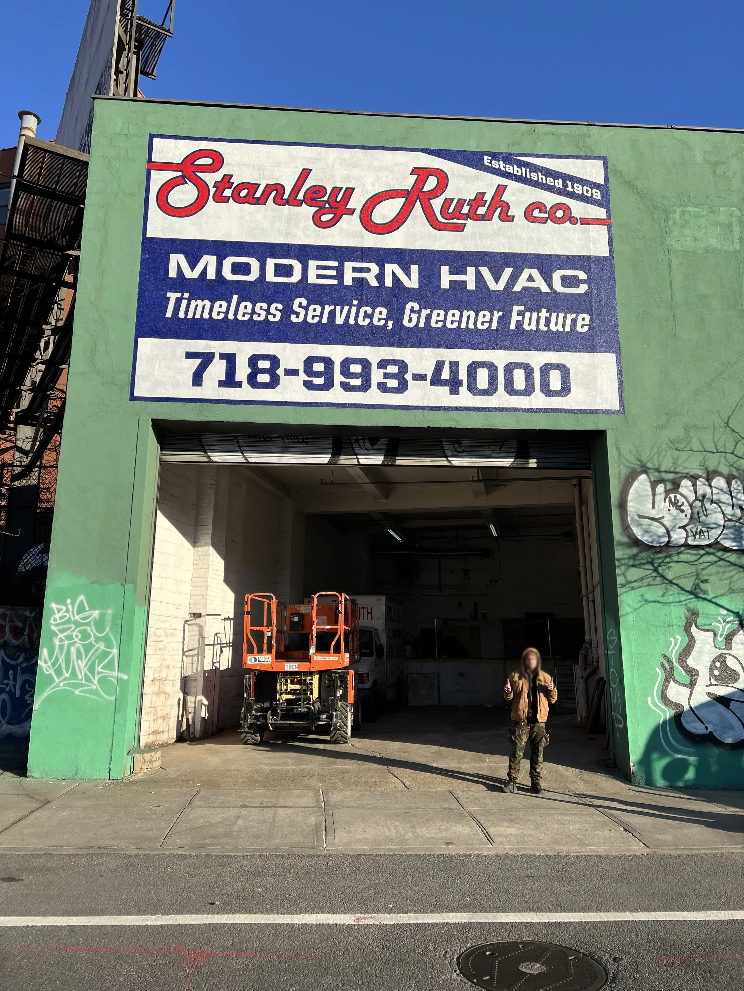 Wall Sign + Design for Stanley Ruth, Bronx, NY
//hand-painting in enamel
