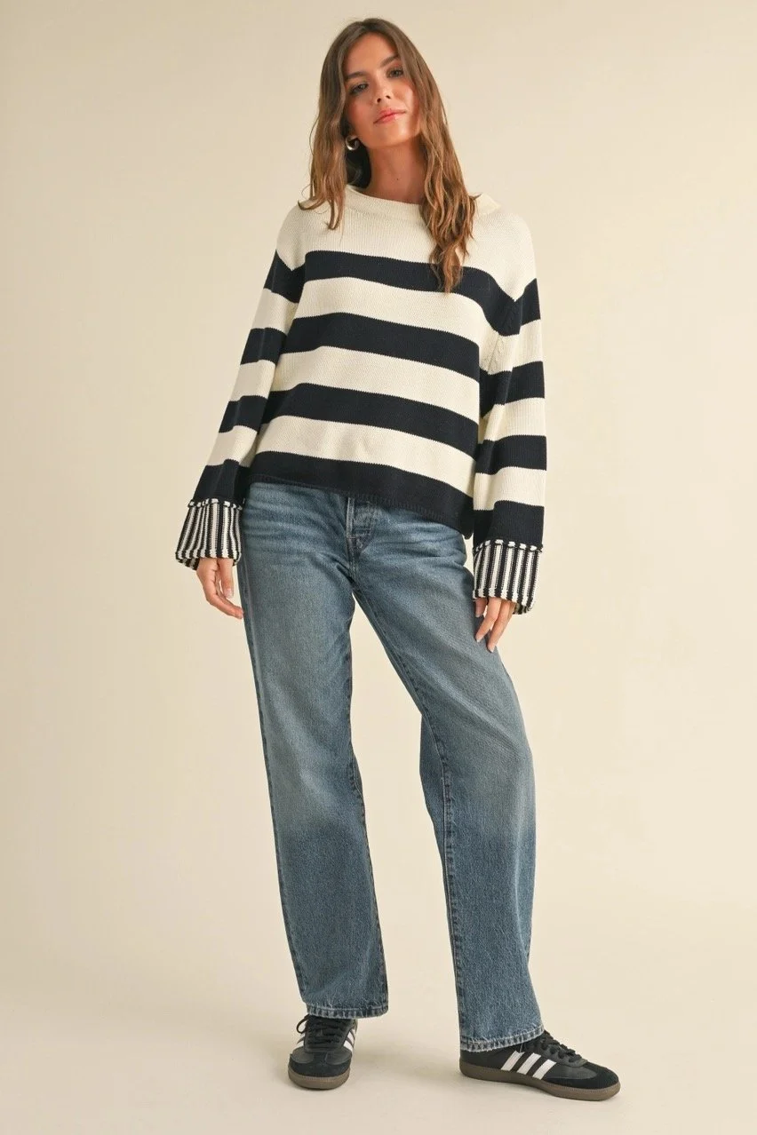 Corrinne Striped Sweater