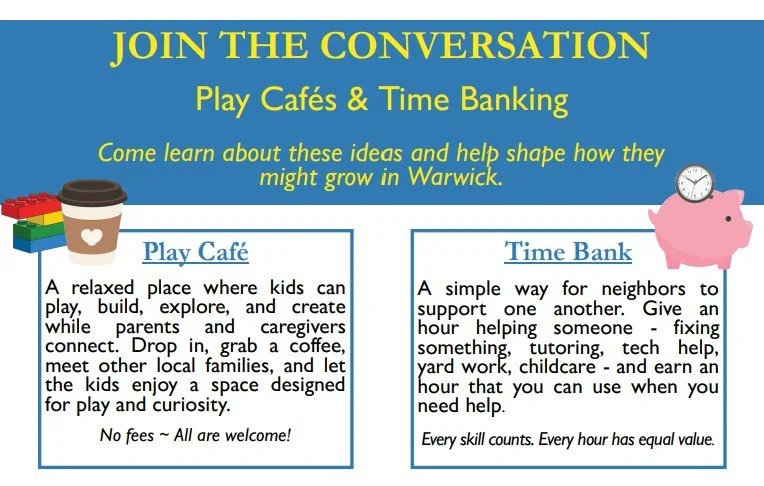 Play Cafes and Time Banking