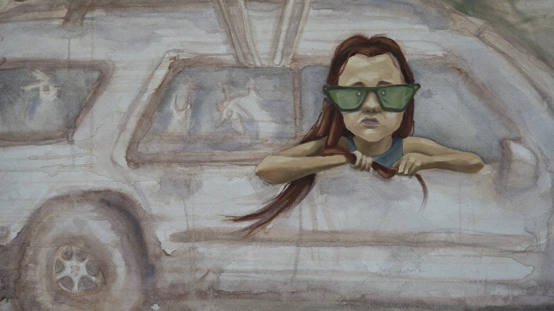 2024_Kuehnert_Tamsyn__Girl, Chickens, and Car_detail shot 2.jpg