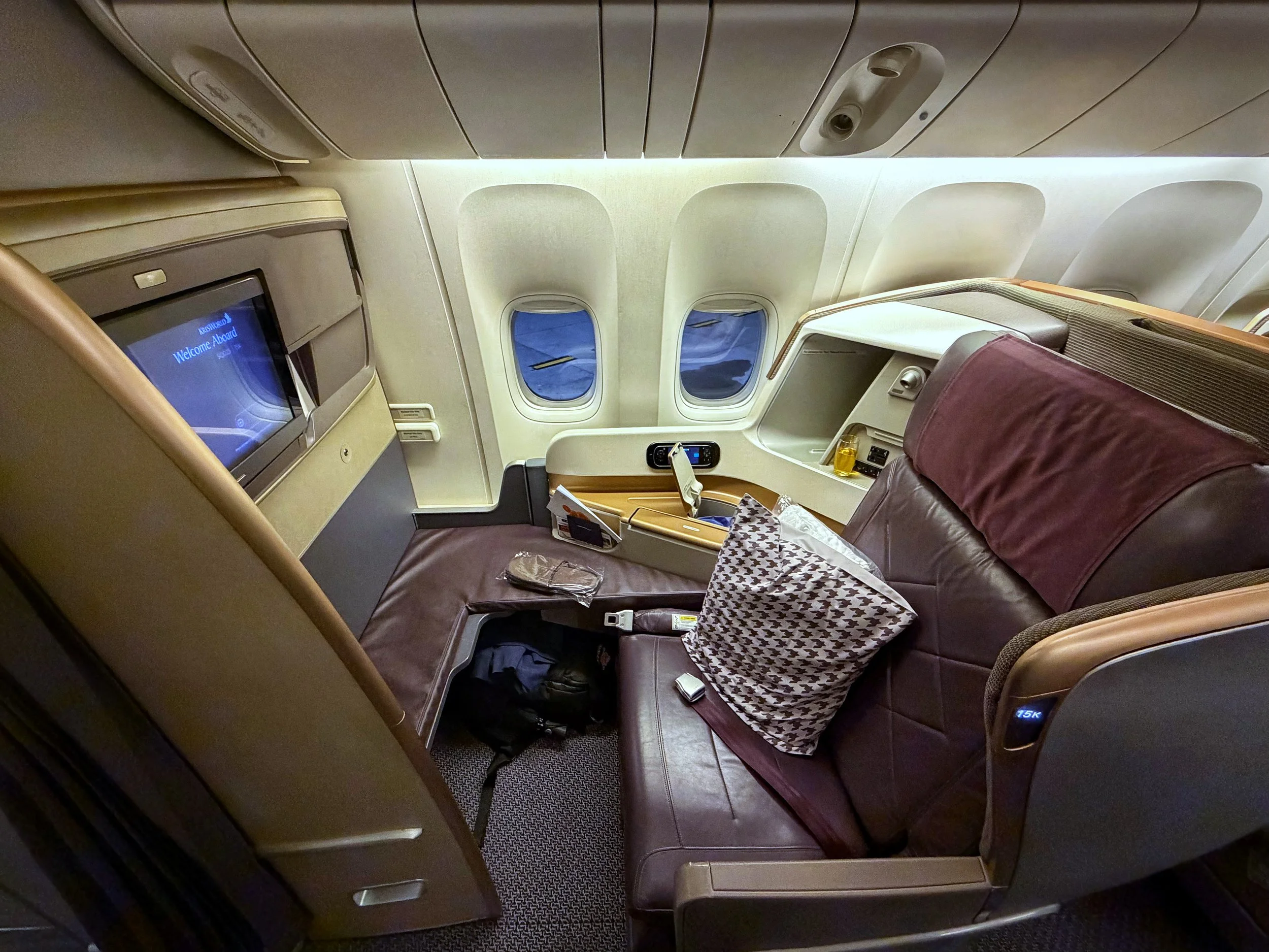 Singapore Airlines Business Class, JFK → FRA