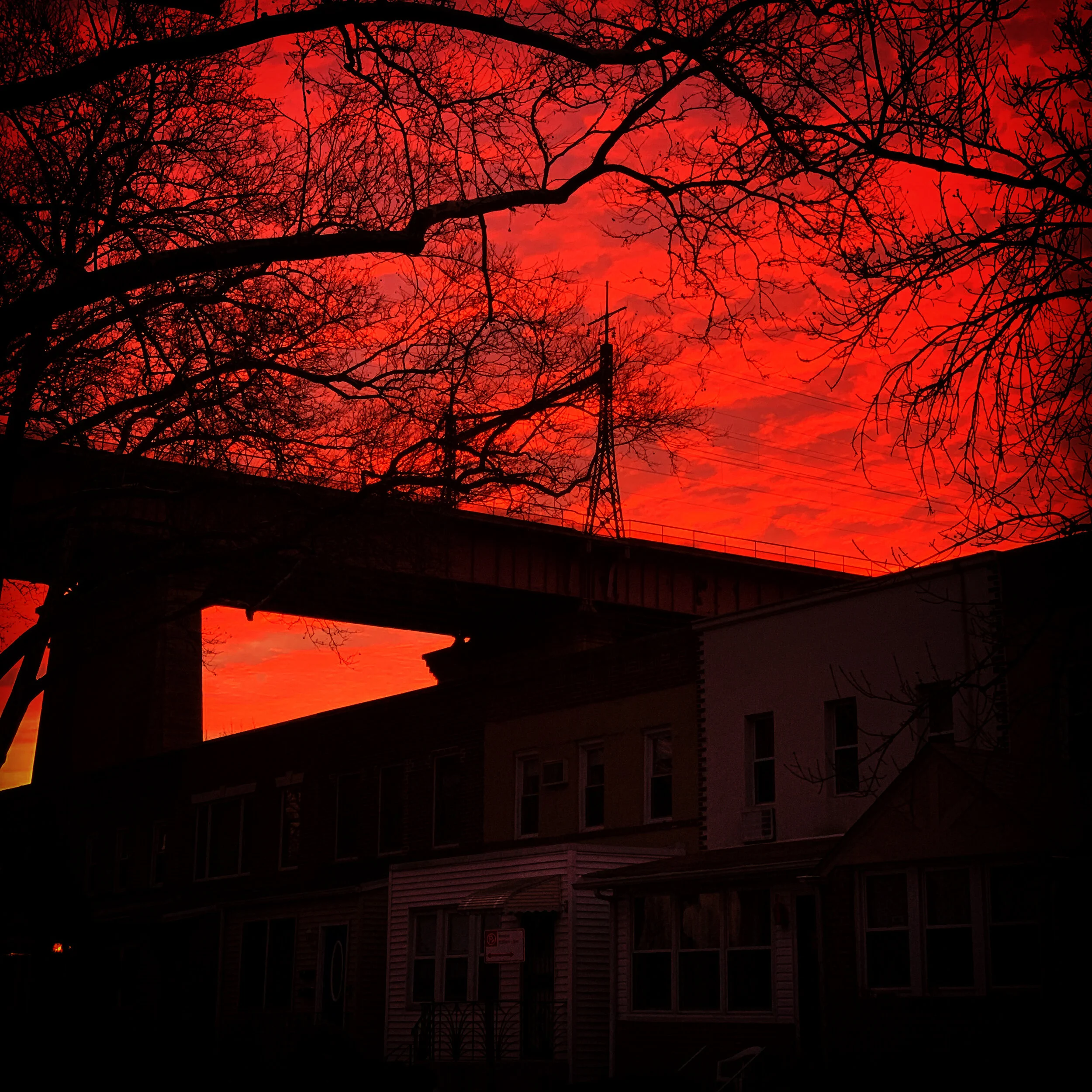 ASTORIA, NY - MARCH 10, 2020: Taken by Astoria Park as the sun rose.