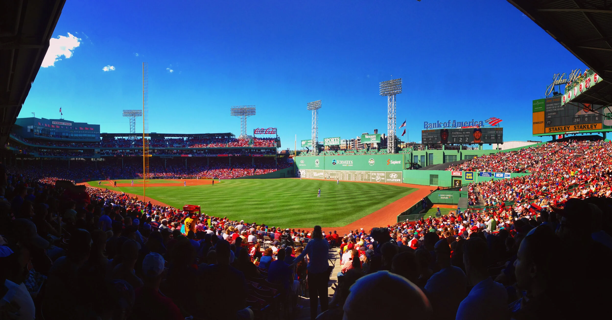 BOSTON, MA - SEPTEMBER 7, 2014: Top of the 4th at Fenway Park on a Sunday afternoon as the Boston Red Sox host the Toronto Blue Jays.