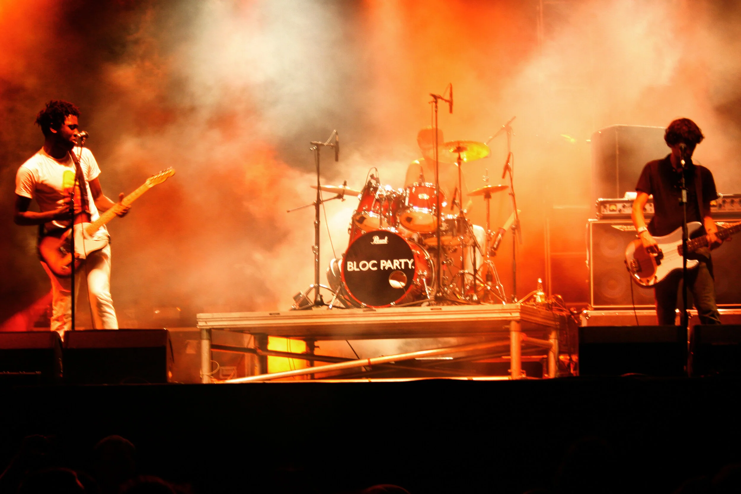 BROOKLYN, NY - JULY 29, 2006: Bloc Party perform at McCarren Park Pool.