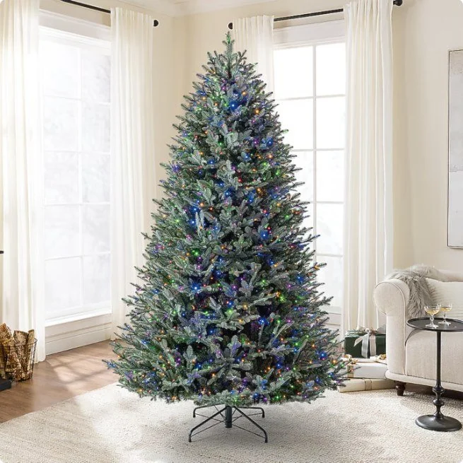 Tree Classics by Balsam Hill Grand Fir 7.5 ft pre-lit Christmas tree with color-changing lights