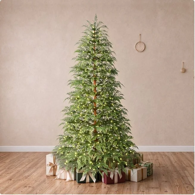 Holiday Living Cedar 7.5 ft see-through pre-lit Christmas tree