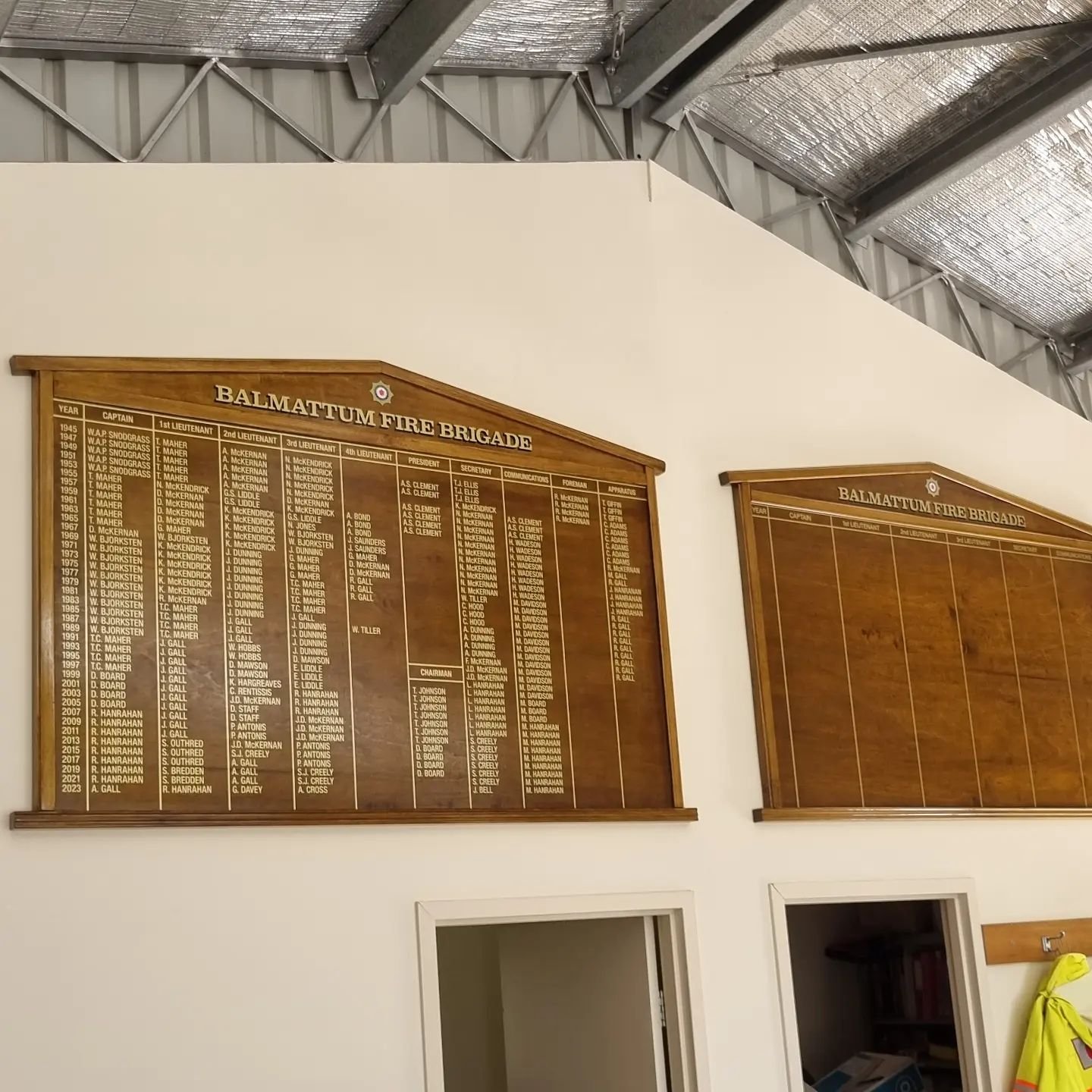 Custom made honour boards made for the Balmattum CFA.
Antique style to look the part. Gold lettering was done by @michel.signs in Shepparton.

#honourboard #strathbogie