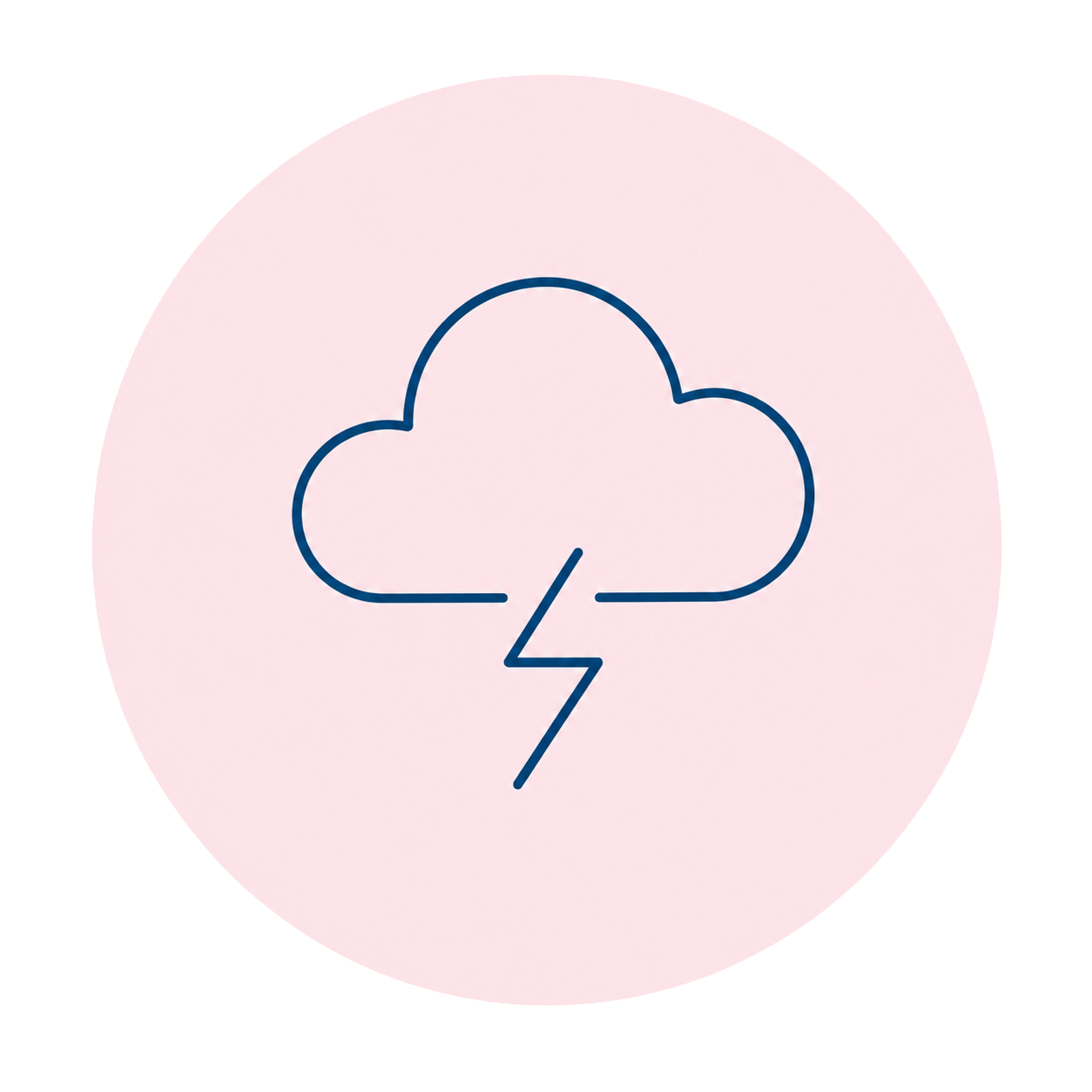 Storm cloud icon representing a child's and children's big emotions