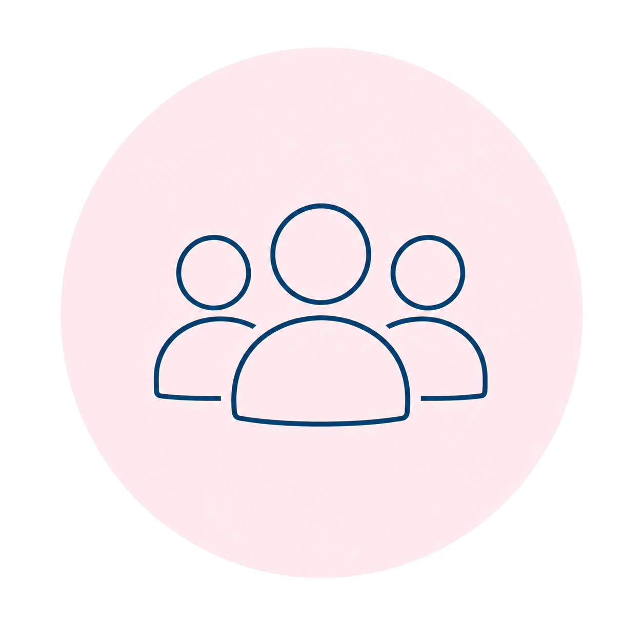 Icon of three people representing parents who feel like everyone else is coping better