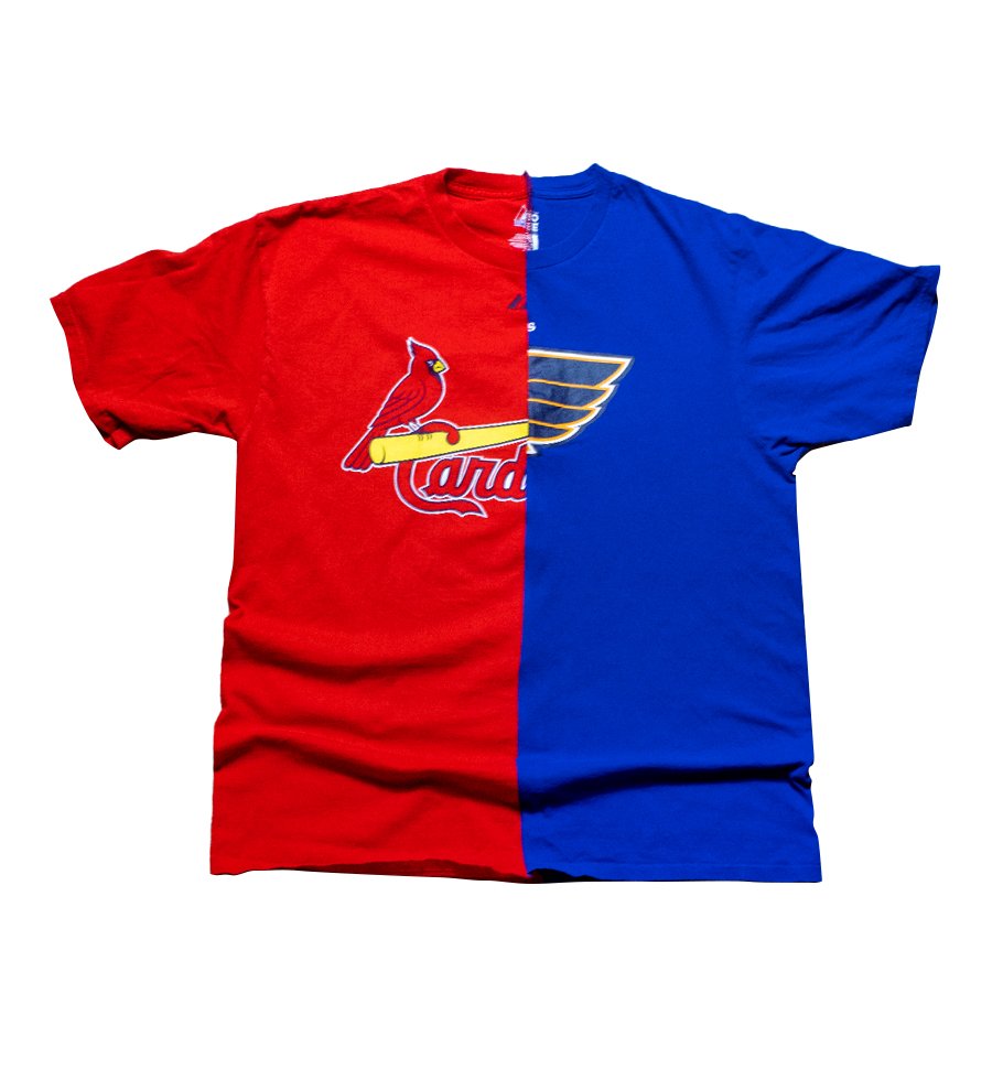 st louis cardinals and blues shirt