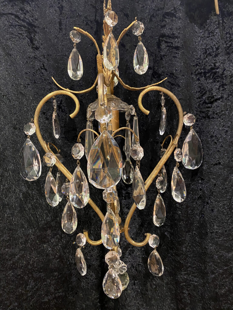 1 Light Italian Small Antique Chandelier — Crystal Corner Chandeliers