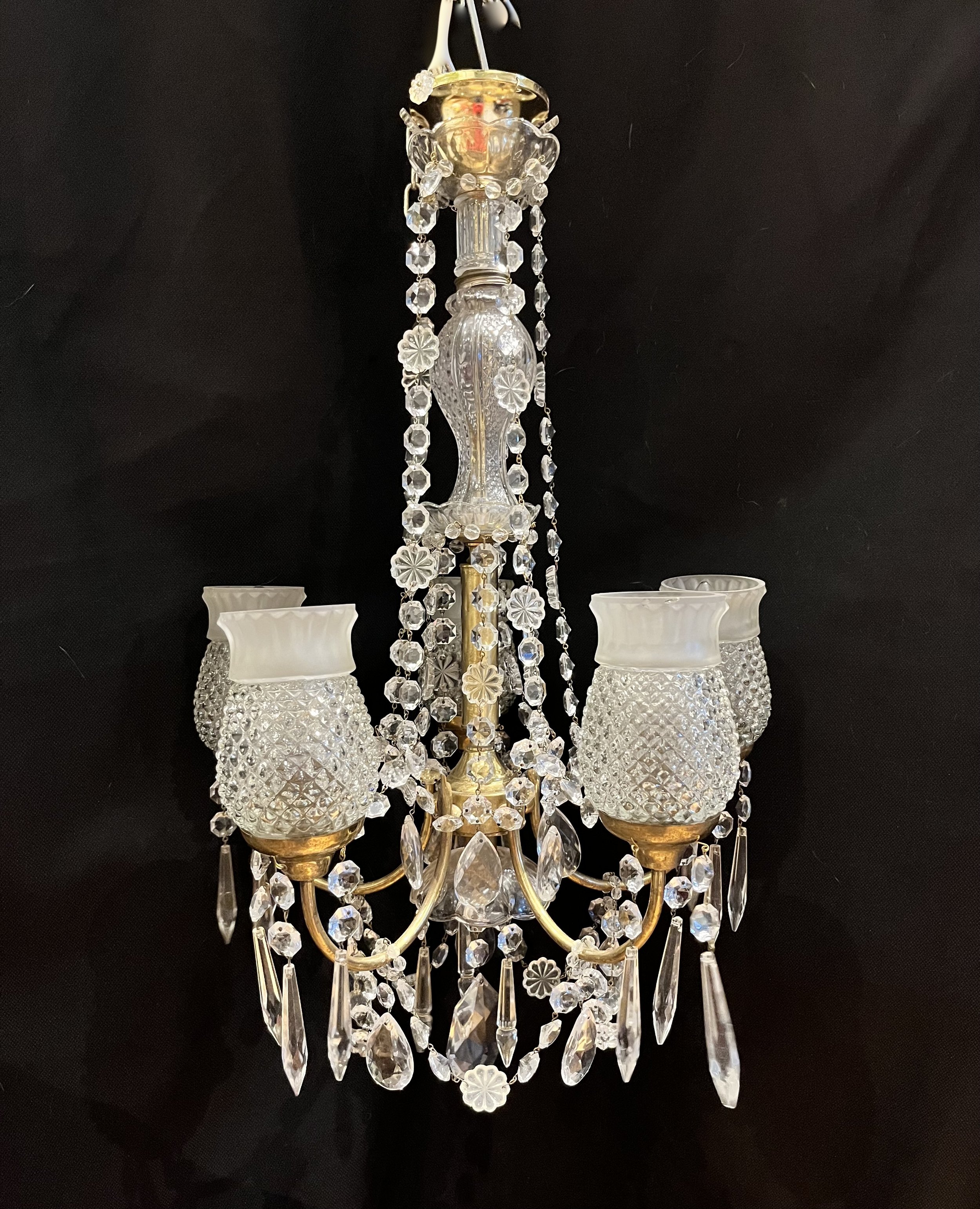 Italian Brass Pineapple Chandelier — Crystal Corner Chandeliers