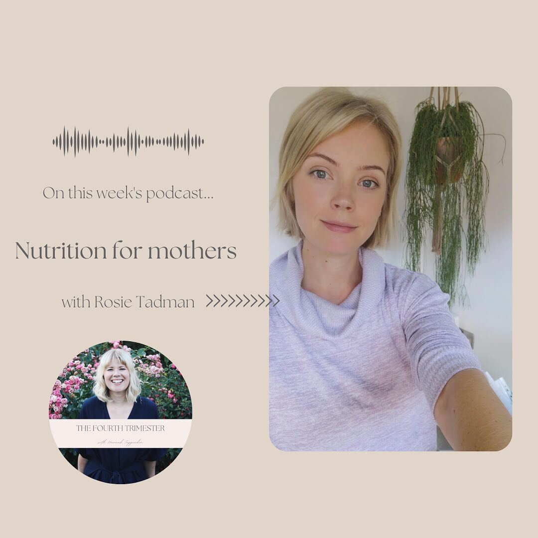🎙New Podcast Episode 🎙 

This weeks guest is the wonderful @rosietadmannutrition

Just out of the fourth trimester herself! She has brilliant and practical advice about nourishing yourself as a new mother. 

We also talk sleep training and BS press