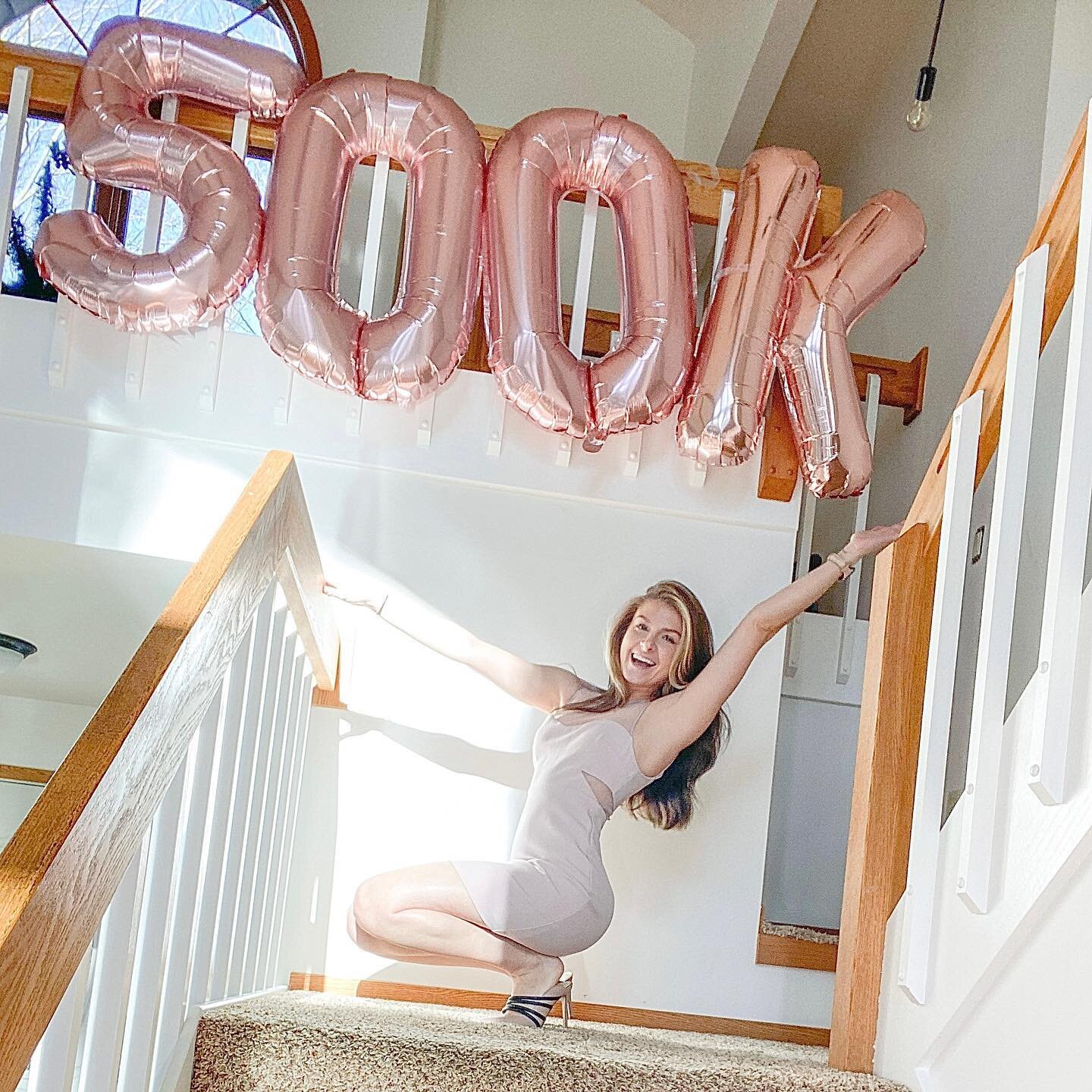 What a fun excuse to put on a dress 🥰 we hit HALF A MILLY on TikTok yesterday and I am over-the-moon excited for all that&rsquo;s to come! Thank you all for being here 💕