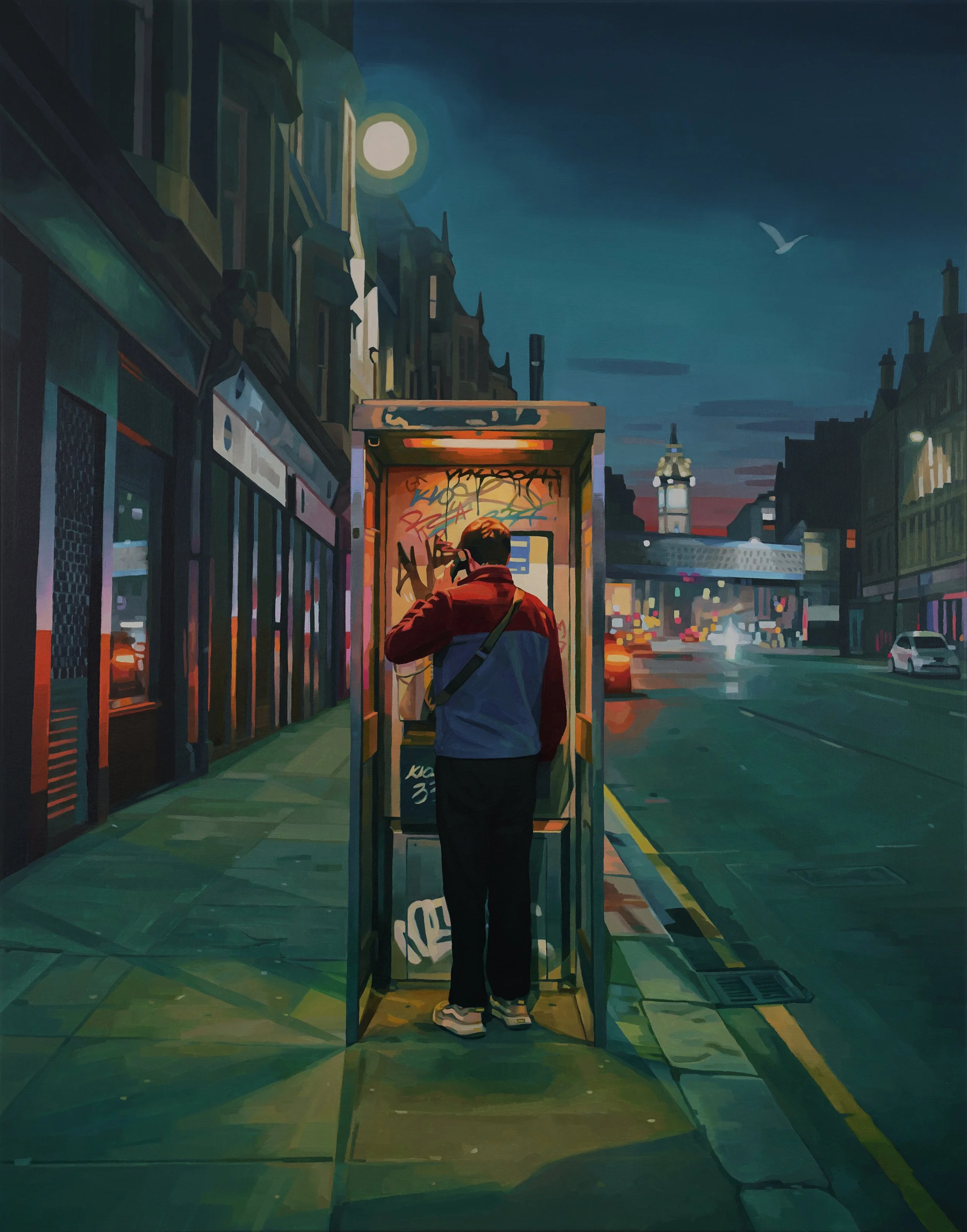 Night Call, Oil on canvas, 70 x 55 cm (Sold)