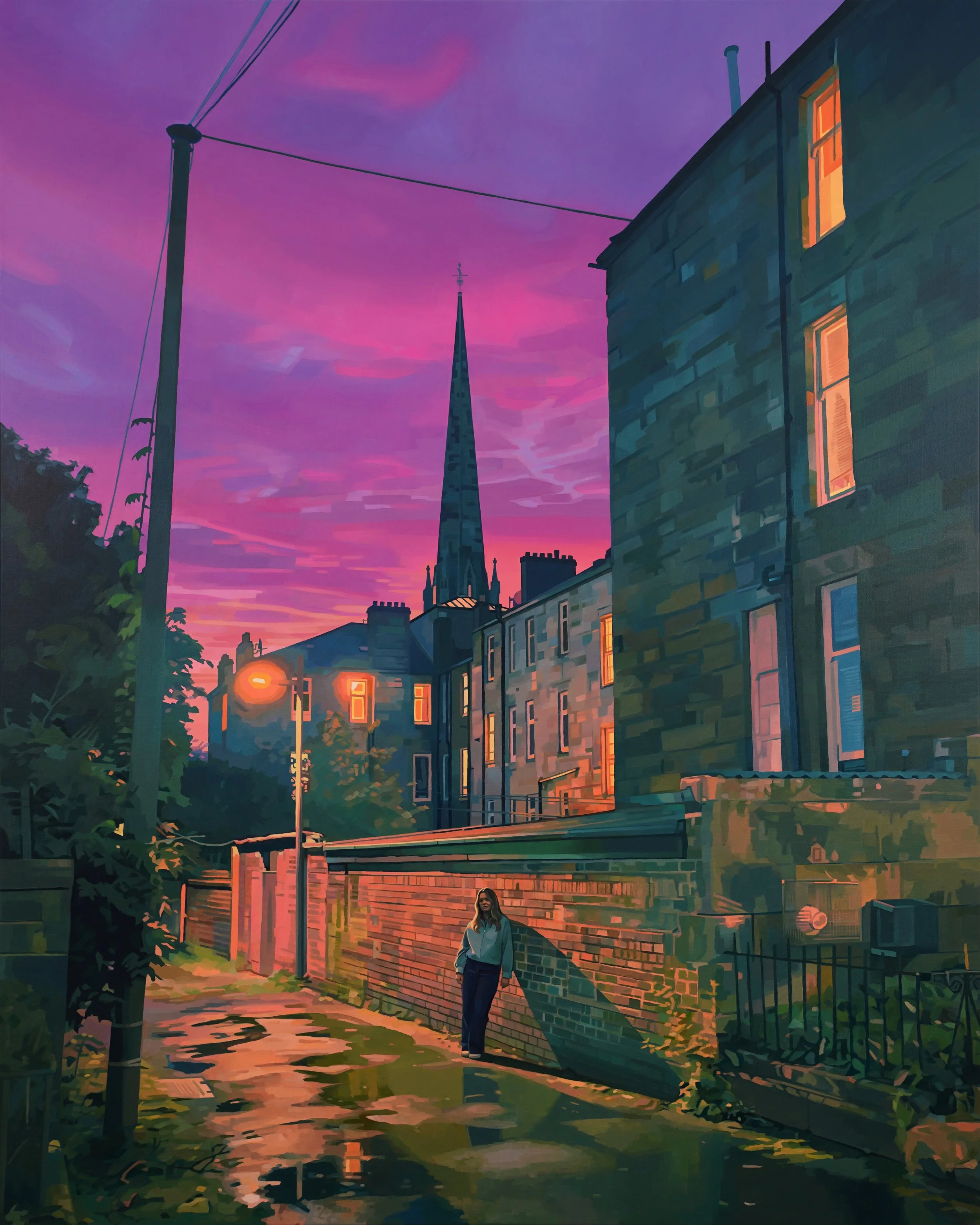 After the Rain - Queens Park, 2026, Oil on canvas, 100 x 80 cm (Sold)