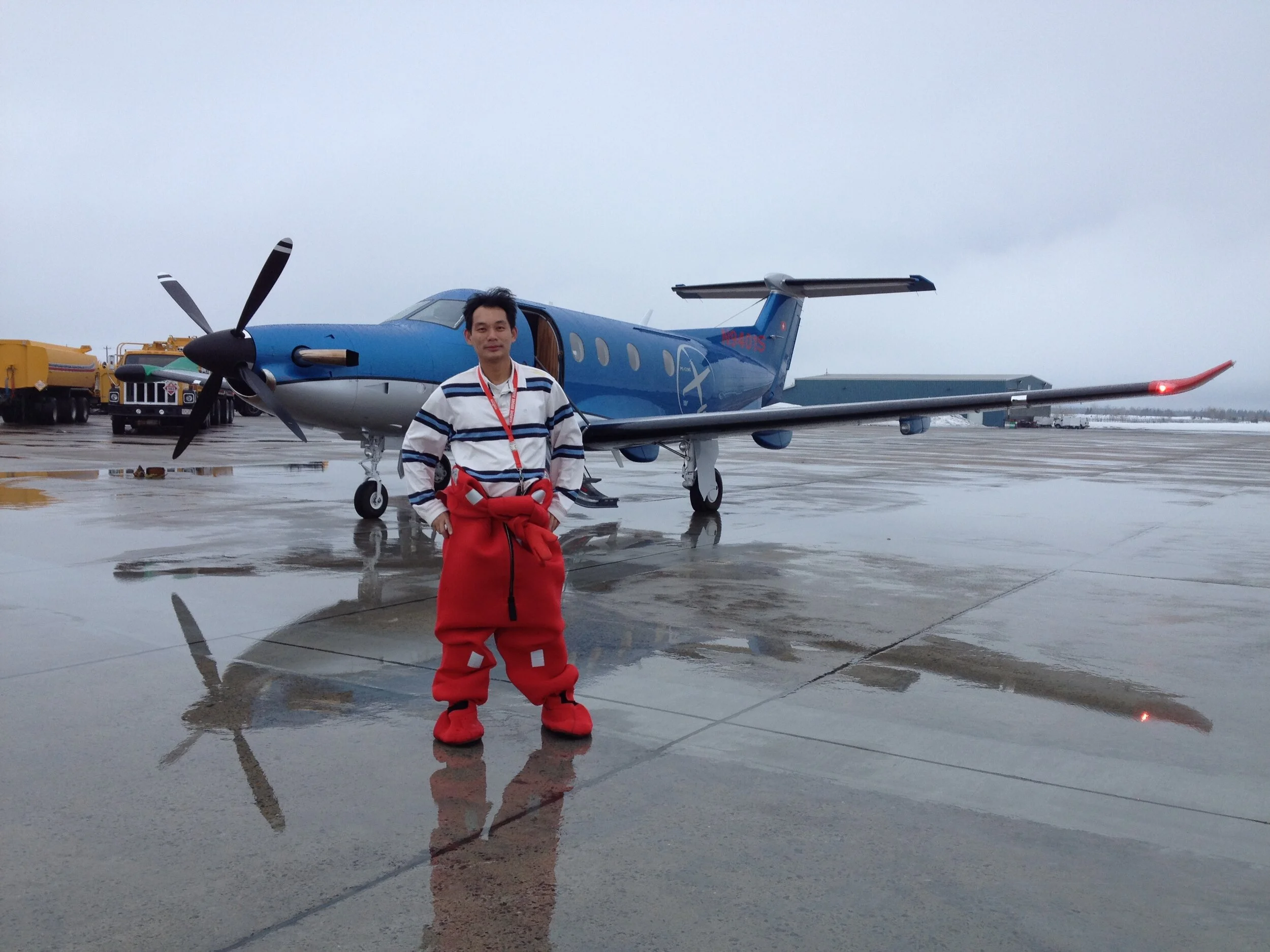 Goose Bay, Canada preparing to cross Atlantic Ocean. Delivery USA to Malaysia.