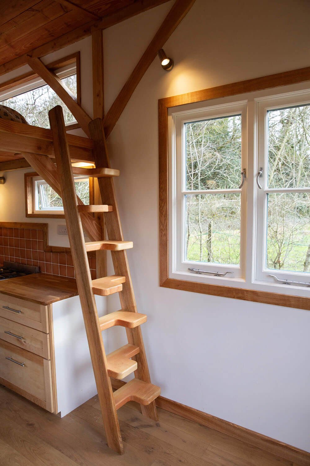 Ladder in a tiny house