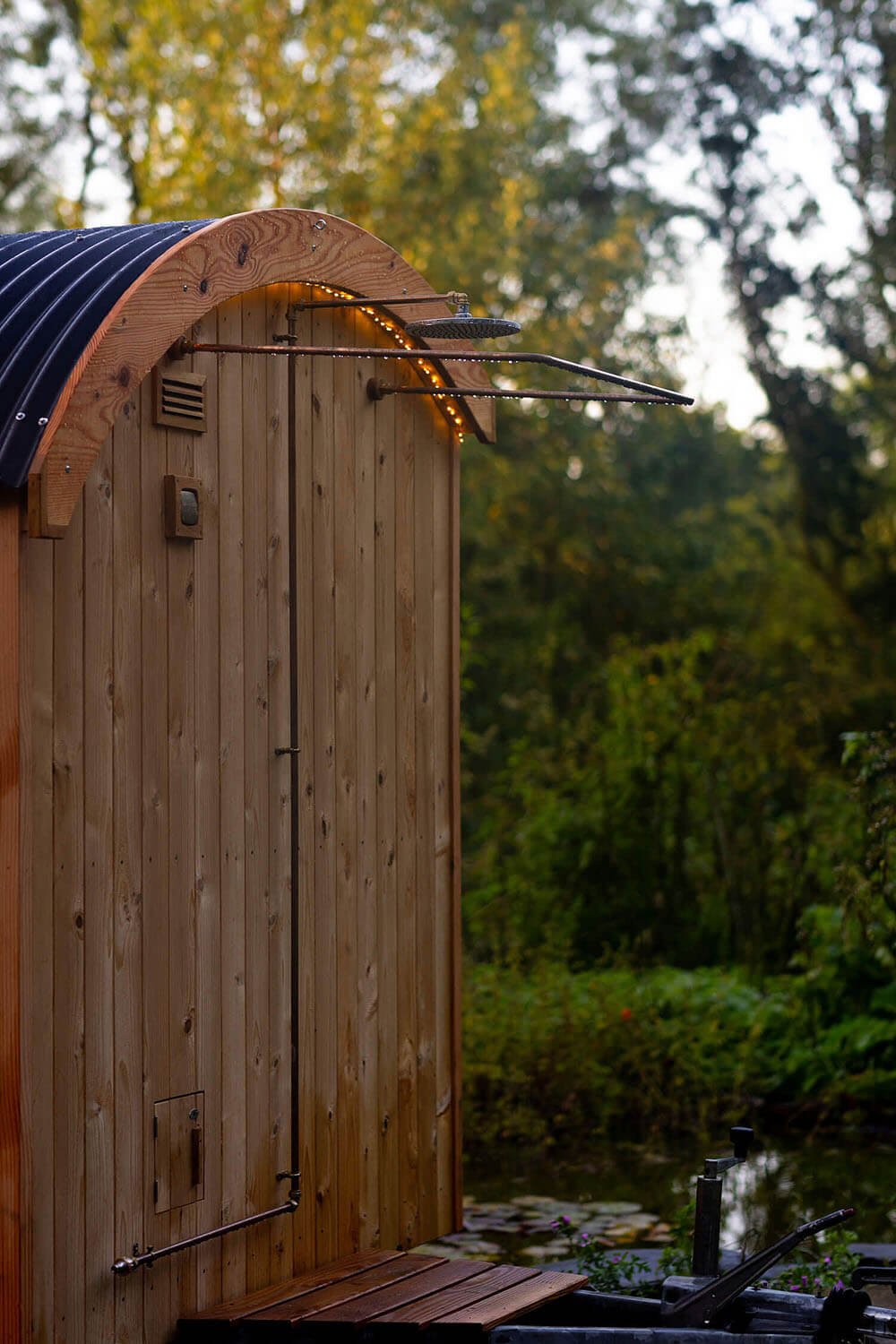Sauna and external shower