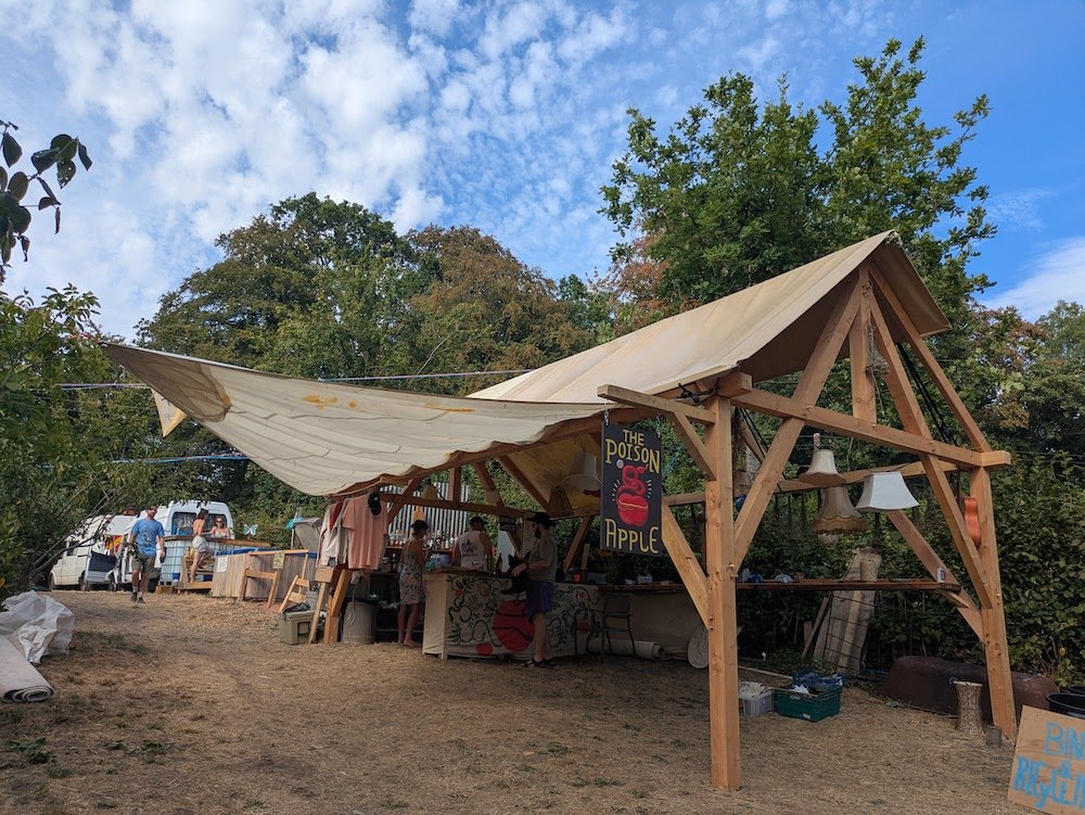 How we built a traditional timber framed bar for a woodcraft festival in Somerset