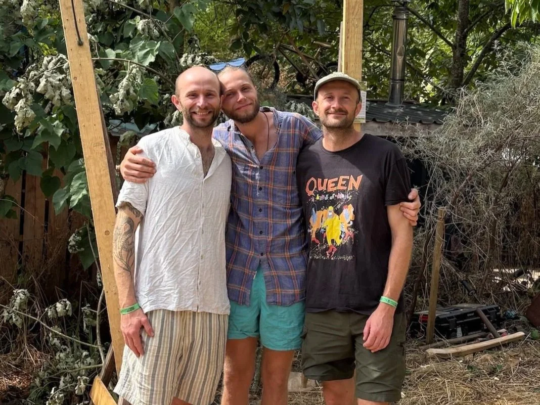 Alfie, Henry and Tom at Woodcockstock in 2026.