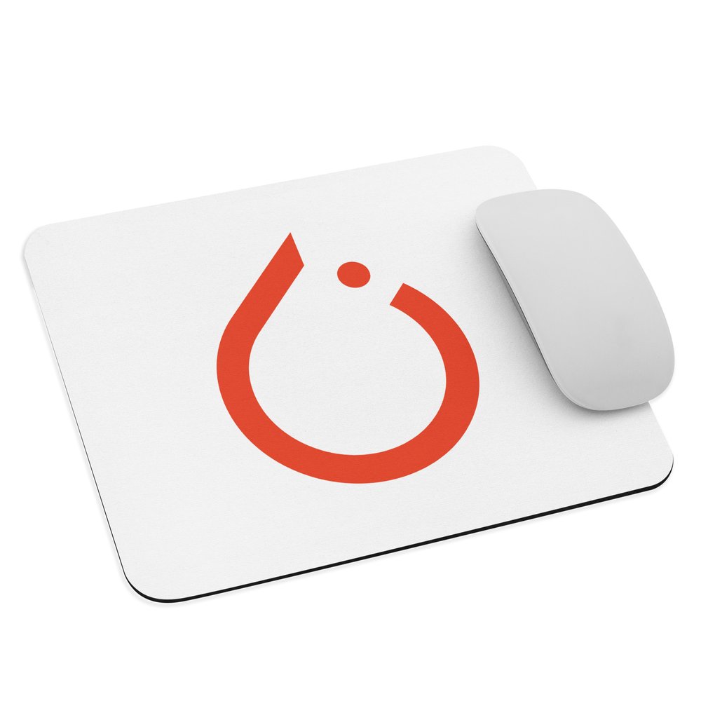 White PyTorch Icon Mouse Pad - AI Store