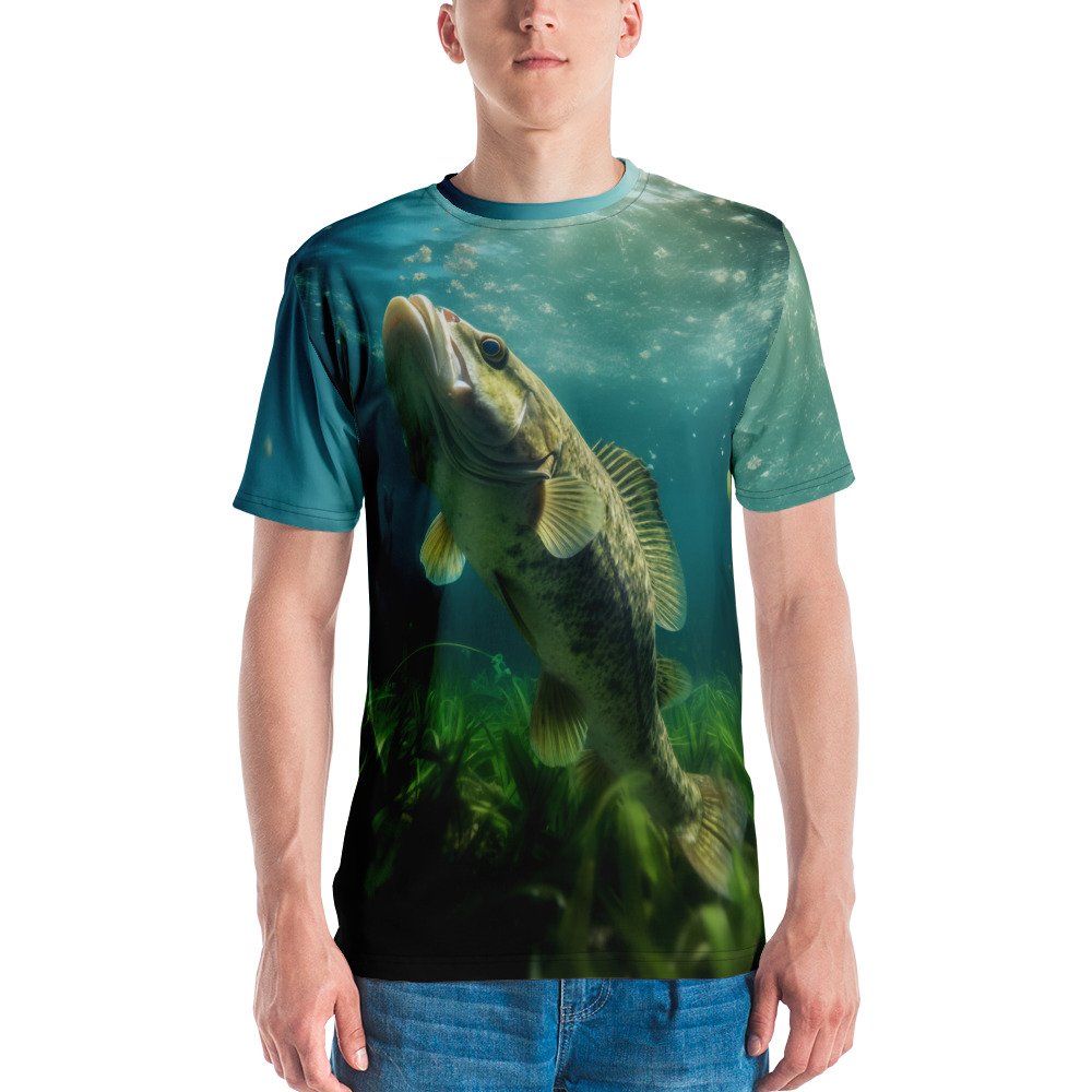 All-Over Print Bass Fishing T-Shirt 1 (men's) - AI Store