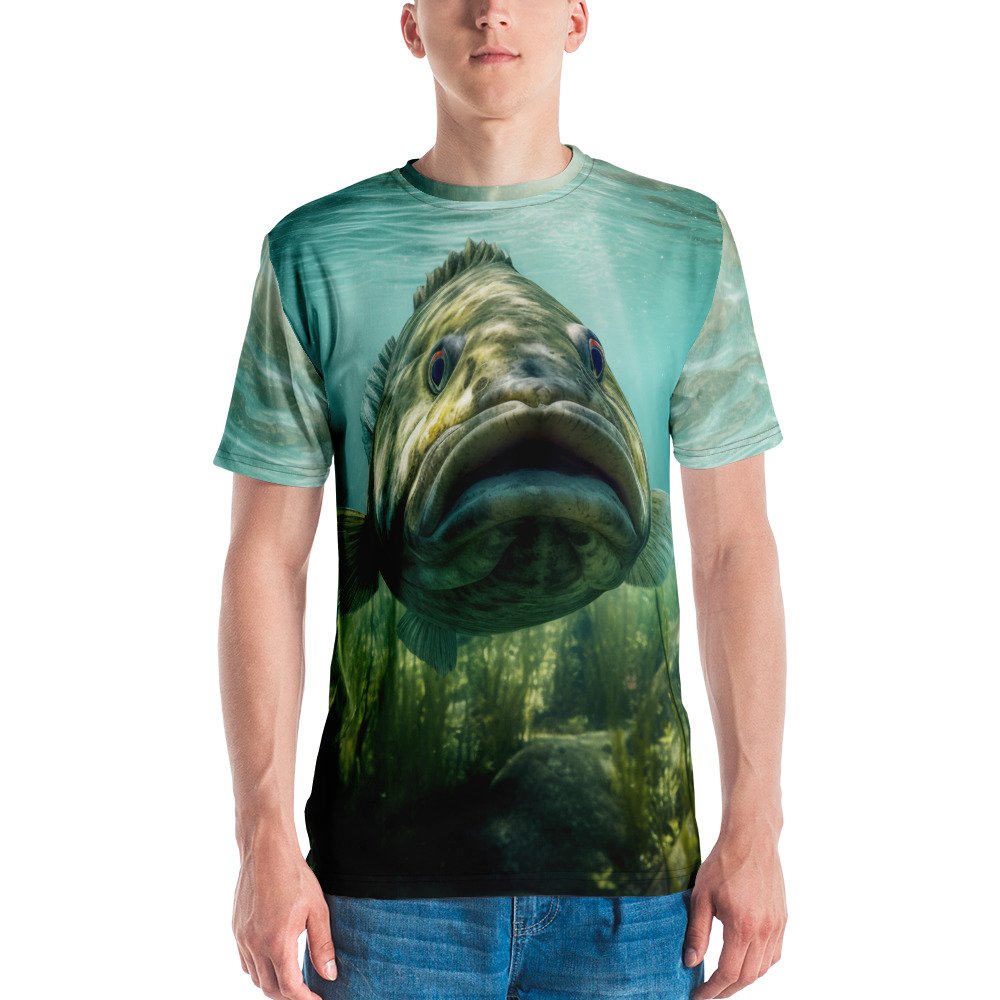 All-Over Print Bass Fishing T-Shirt 2 (men's) - AI Store