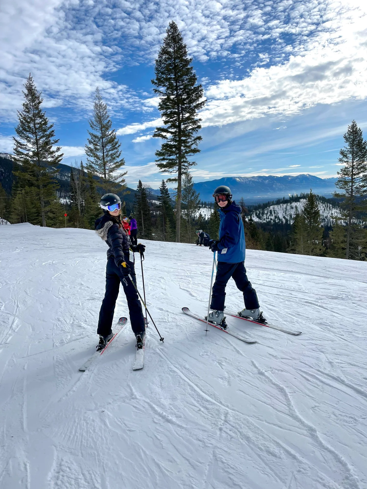 Teens skiing at Whitefish Mountain Resort, Whitefish, MT