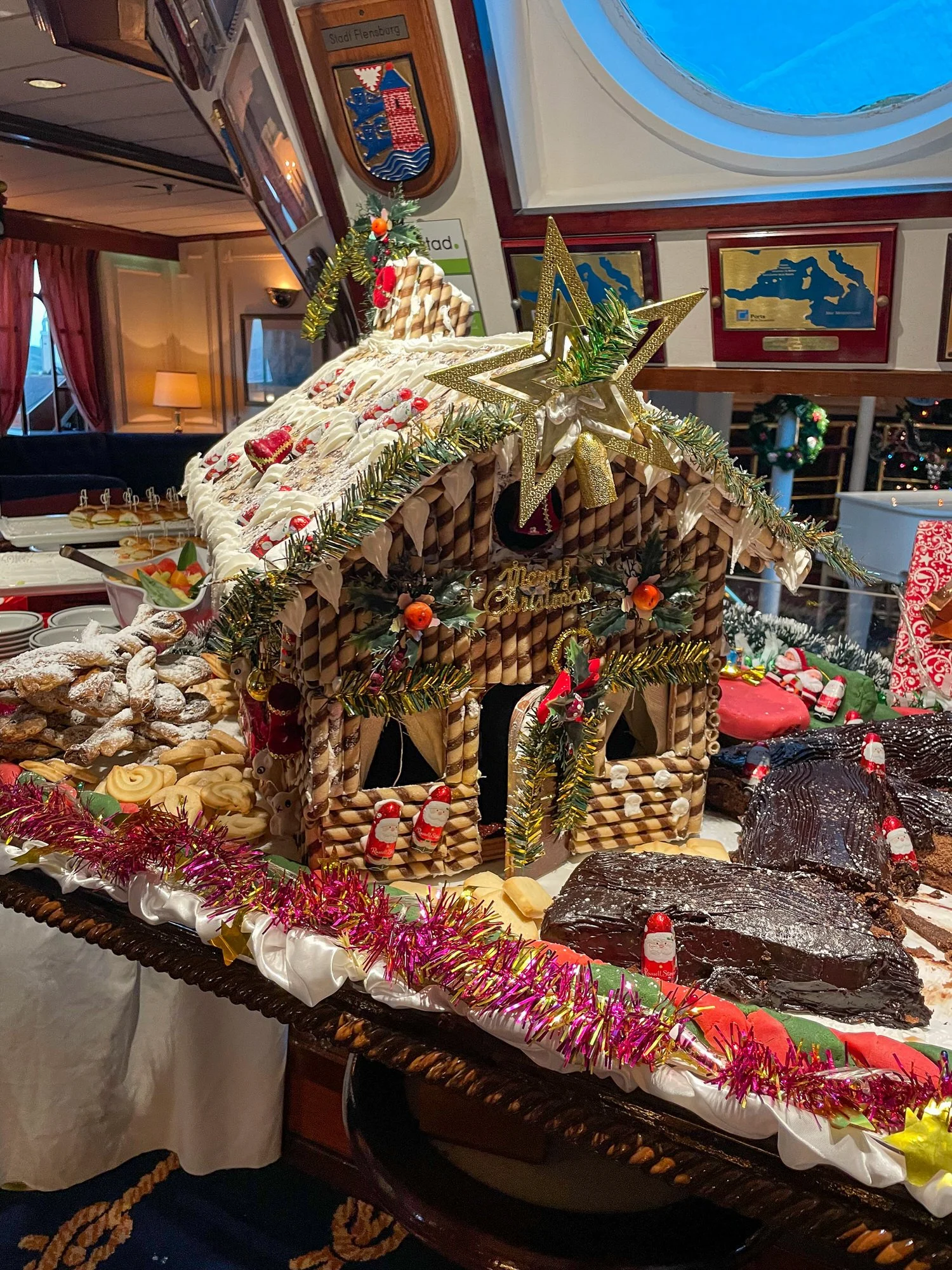 A beautifully handmade Christmas Gingerbread house