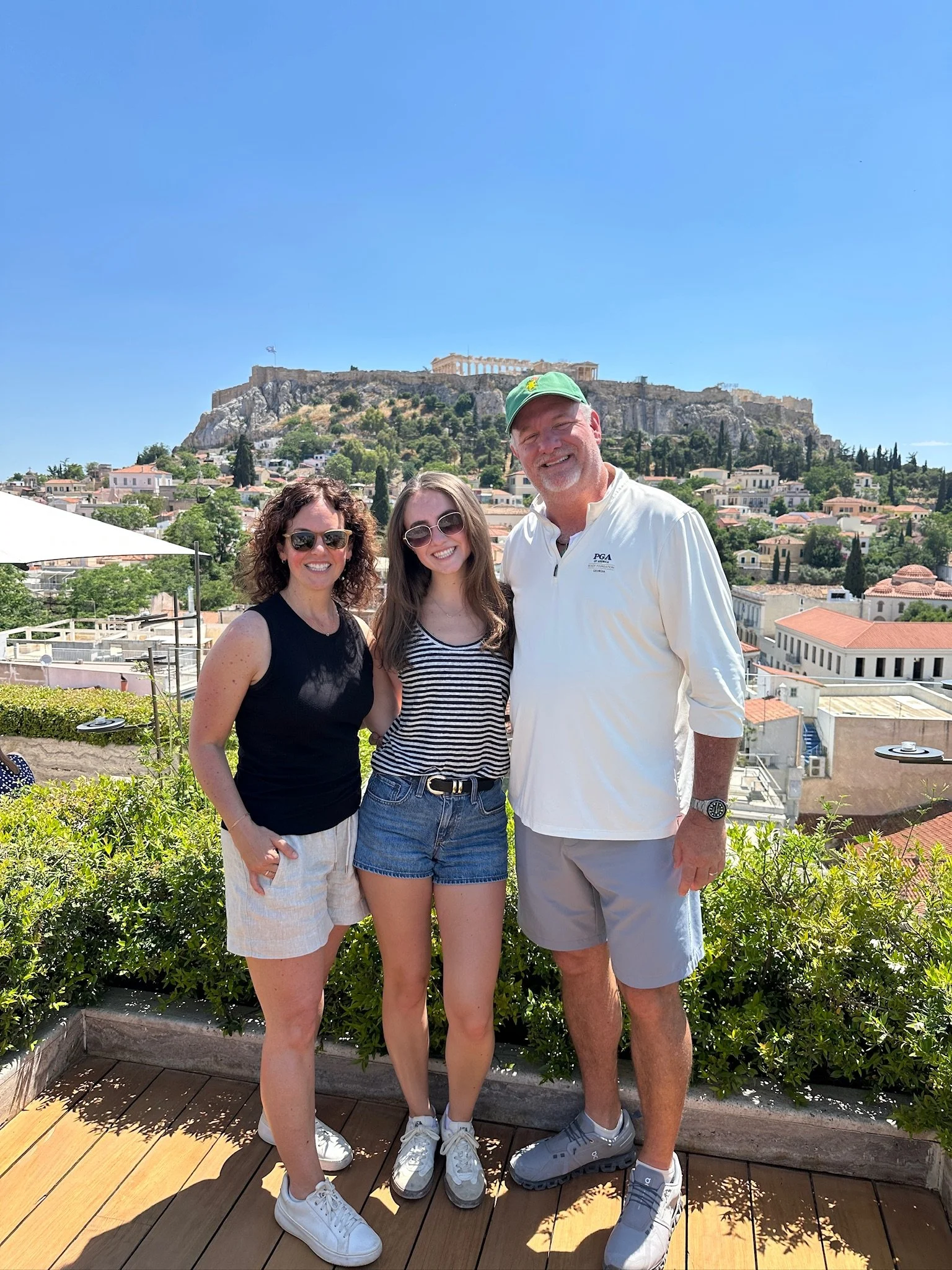 Standing in Athens Greece