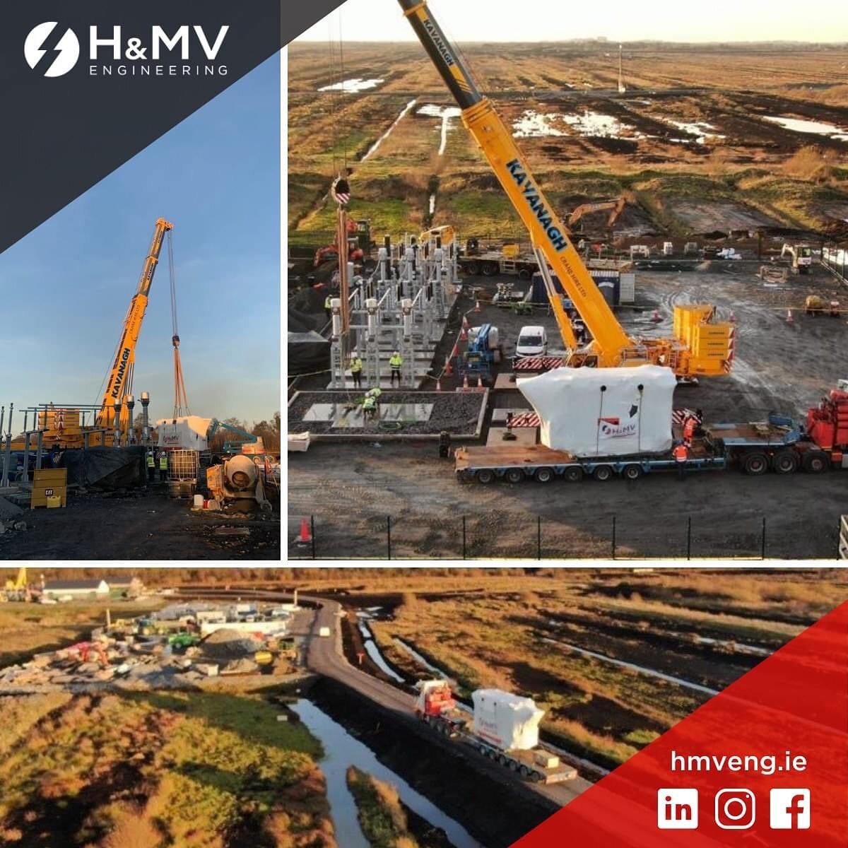 In Ireland, transformer delivery took place shortly before the New Year at one of H&amp;MV Engineering&rsquo;s windfarm projects in the midlands. The windfarm will consist of 21 turbines and a 110/33 kV substation with an export capacity of 75 MW. Ou