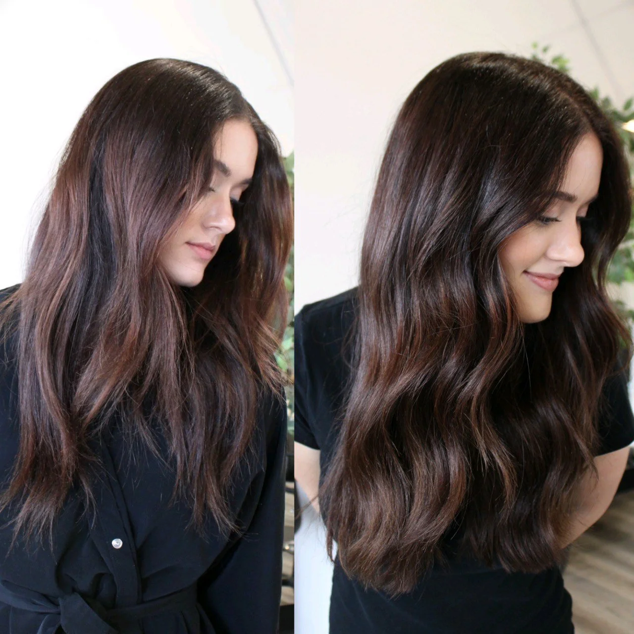 See the stunning before and after transformation with hair extensions at Elle Society Salon. Our expert stylists create voluminous, natural-looking extensions that blend seamlessly with your hair. Discover the perfect hair loss solution and achieve y