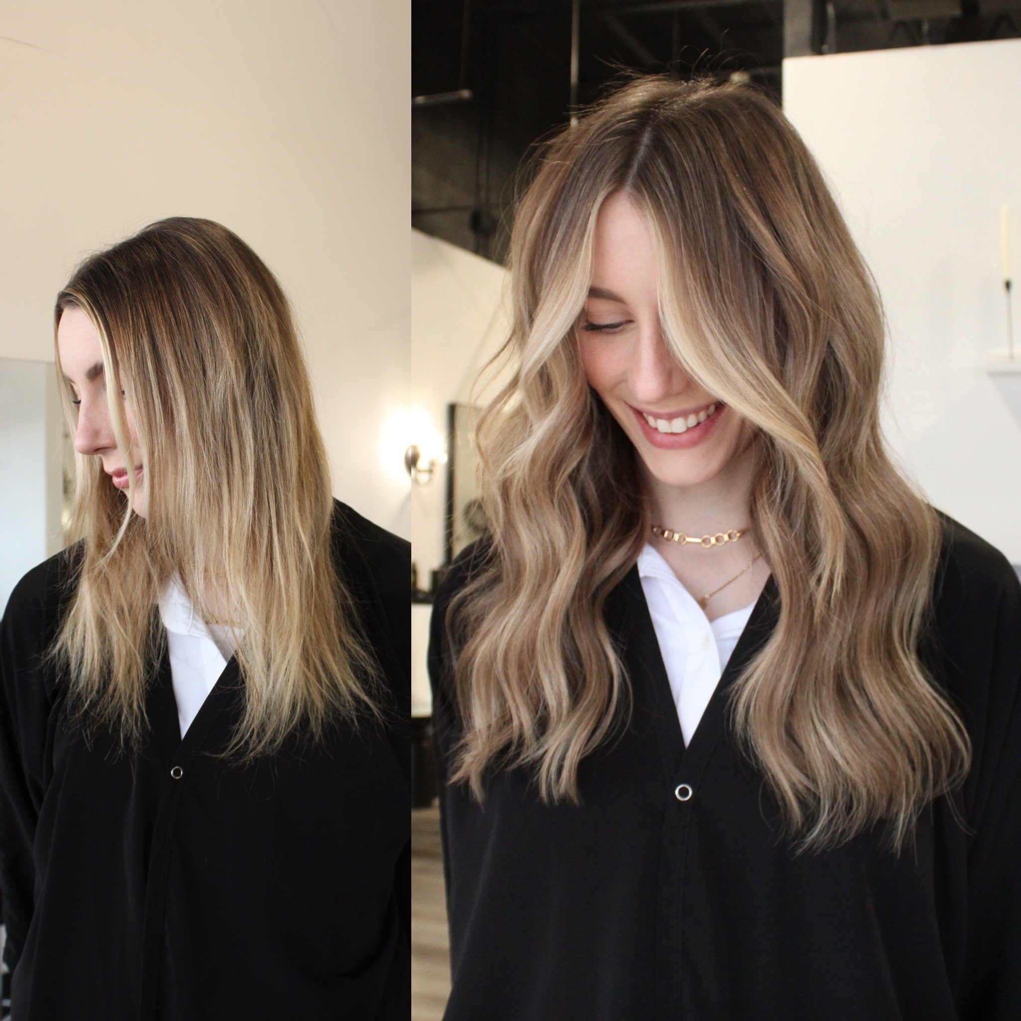 See the stunning before and after transformation with hair extensions at Elle Society Salon. Our expert stylists create voluminous, natural-looking extensions that blend seamlessly with your hair. Discover the perfect hair loss solution and achieve y