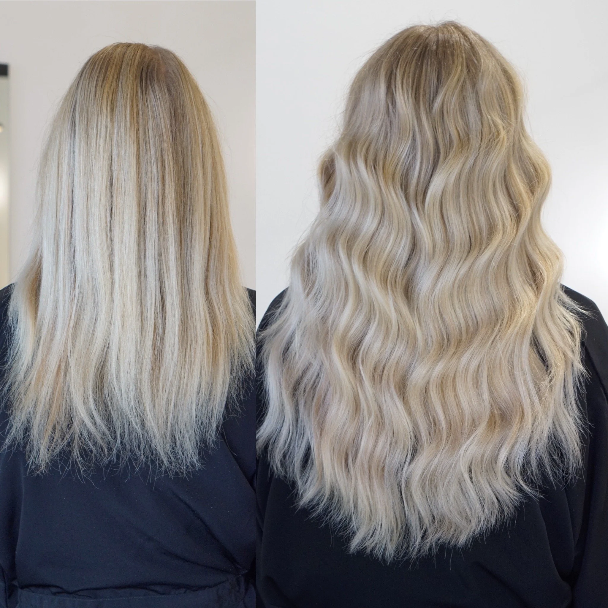 See the stunning before and after transformation with hair extensions at Elle Society Salon. Our expert stylists create voluminous, natural-looking extensions that blend seamlessly with your hair. Discover the perfect hair loss solution and achieve y