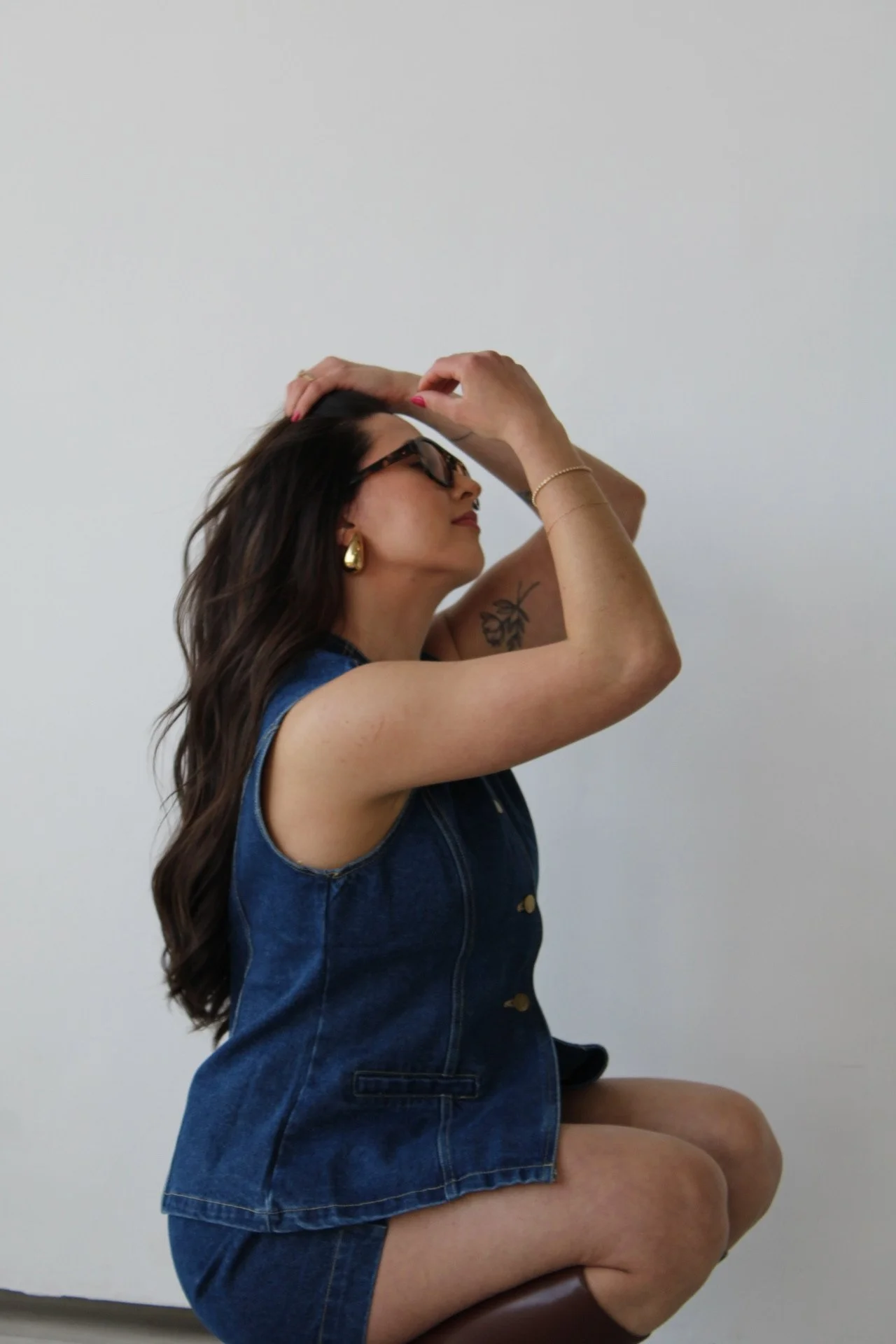 Seamless hybrid weft install with soft brunette blend at Elle Society Salon