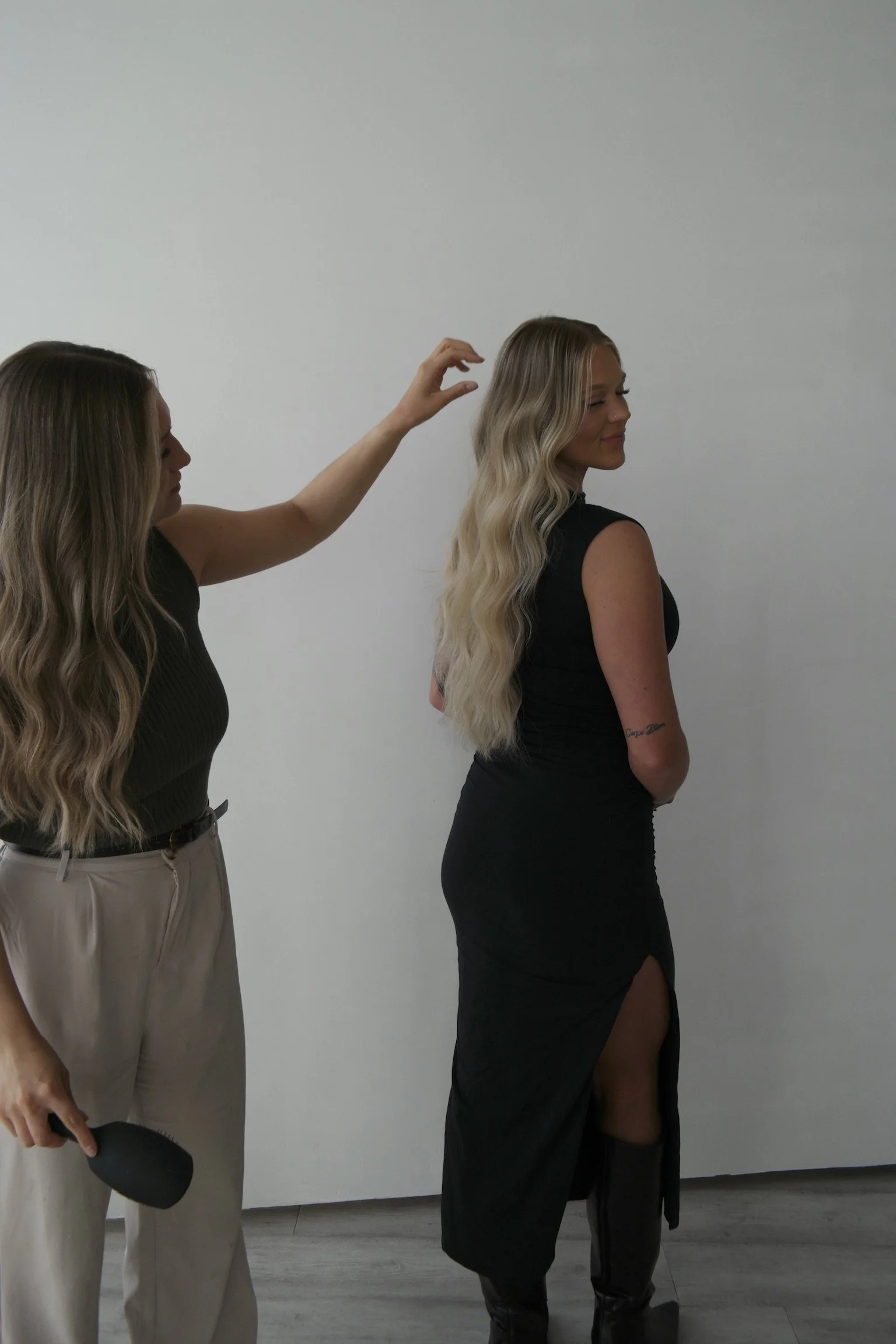 Natural-looking blonde extensions for volume and length near Portland, OR