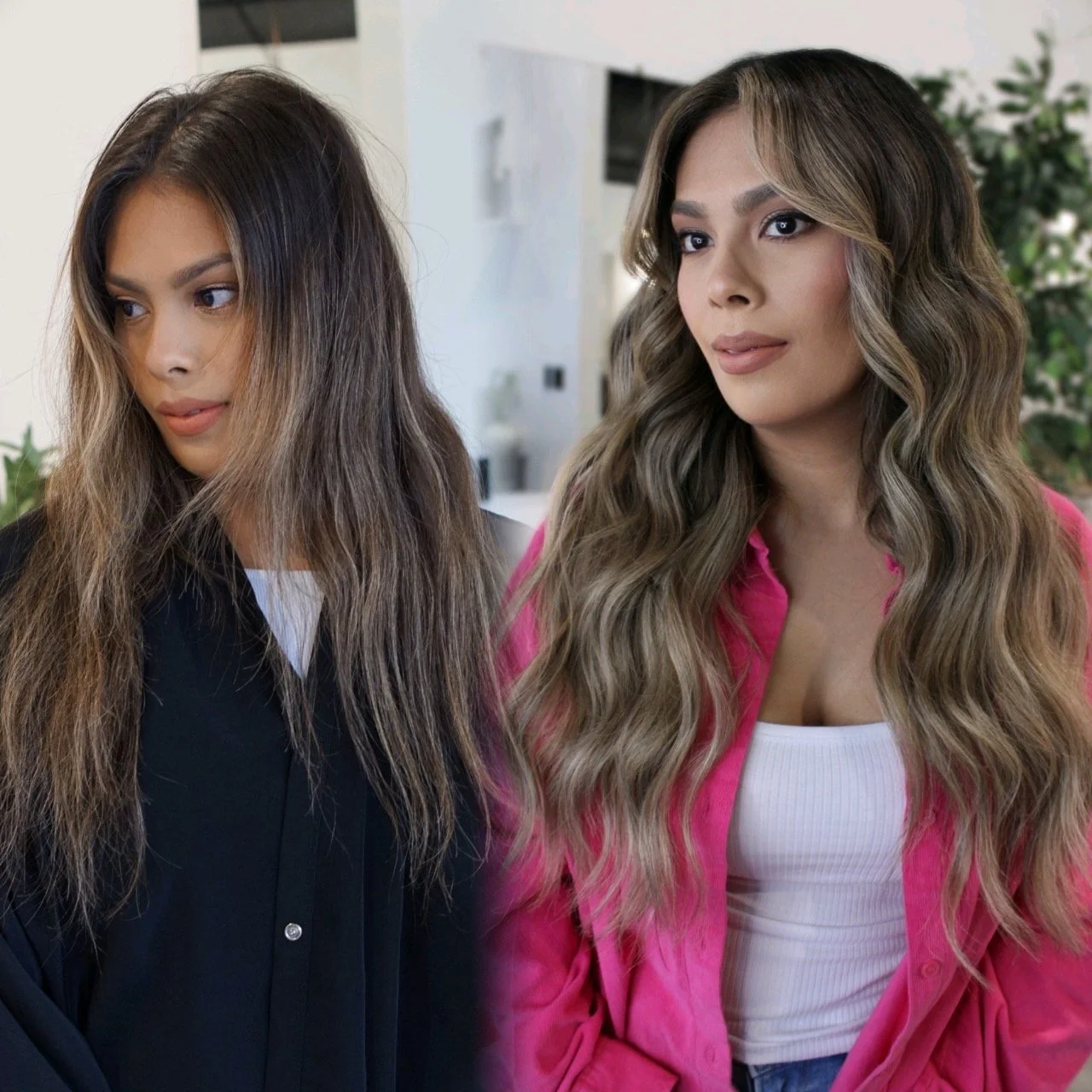 See the stunning before and after transformation with hair extensions at Elle Society Salon. Our expert stylists create voluminous, natural-looking extensions that blend seamlessly with your hair. Discover the perfect hair loss solution and achieve y