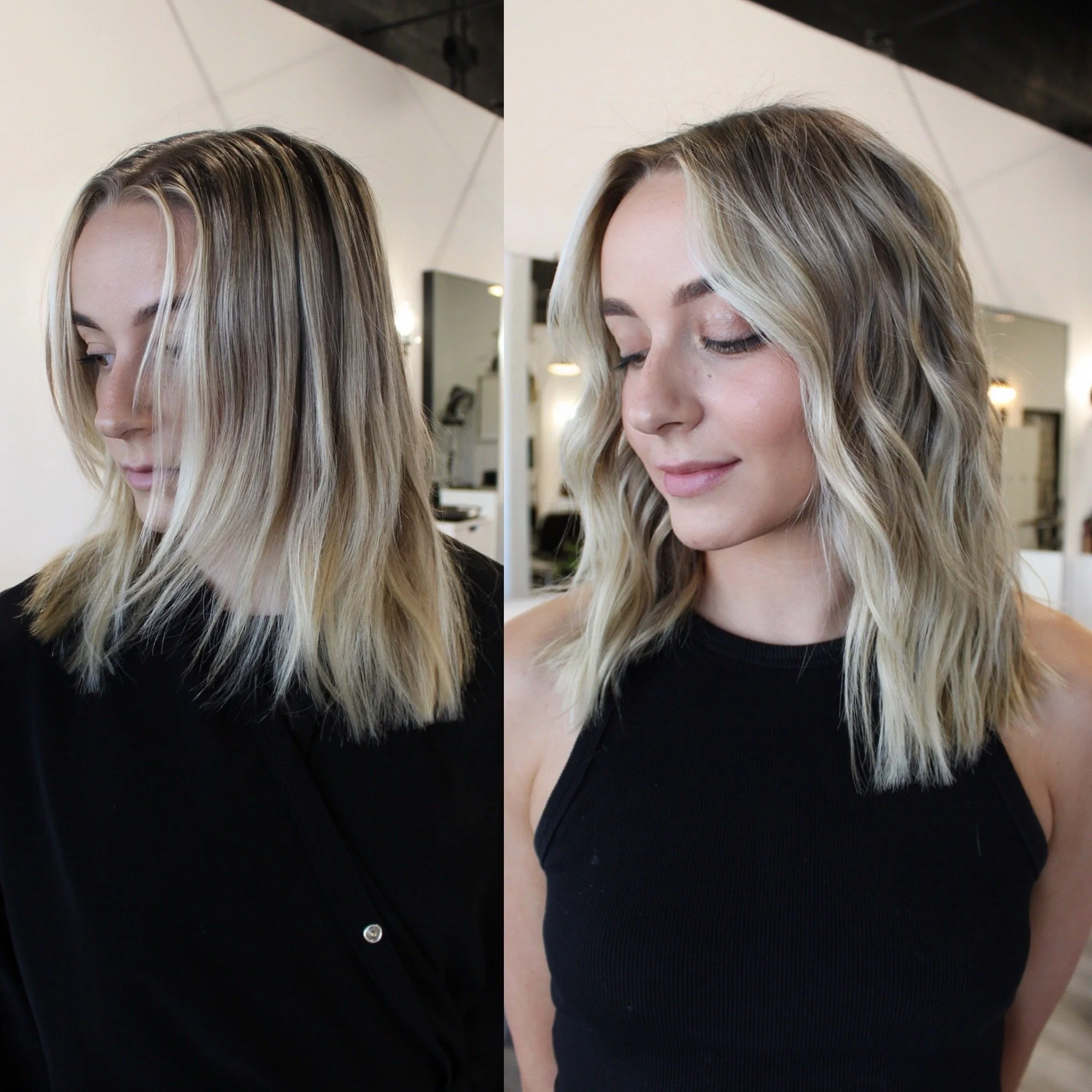 See the stunning before and after transformation with hair extensions at Elle Society Salon. Our expert stylists create voluminous, natural-looking extensions that blend seamlessly with your hair. Discover the perfect hair loss solution and achieve y