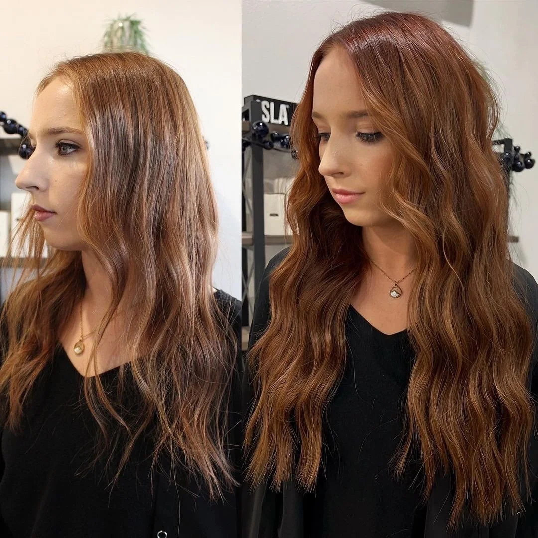 See the stunning before and after transformation with hair extensions at Elle Society Salon. Our expert stylists create voluminous, natural-looking extensions that blend seamlessly with your hair. Discover the perfect hair loss solution and achieve y