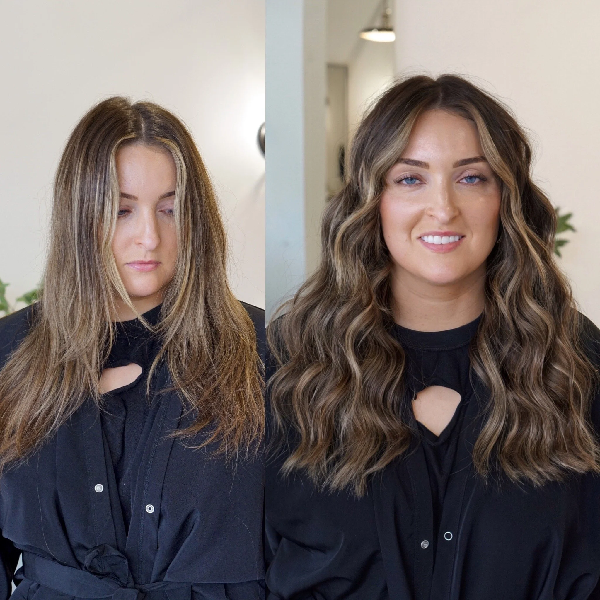See the stunning before and after transformation with hair extensions at Elle Society Salon. Our expert stylists create voluminous, natural-looking extensions that blend seamlessly with your hair. Discover the perfect hair loss solution and achieve y