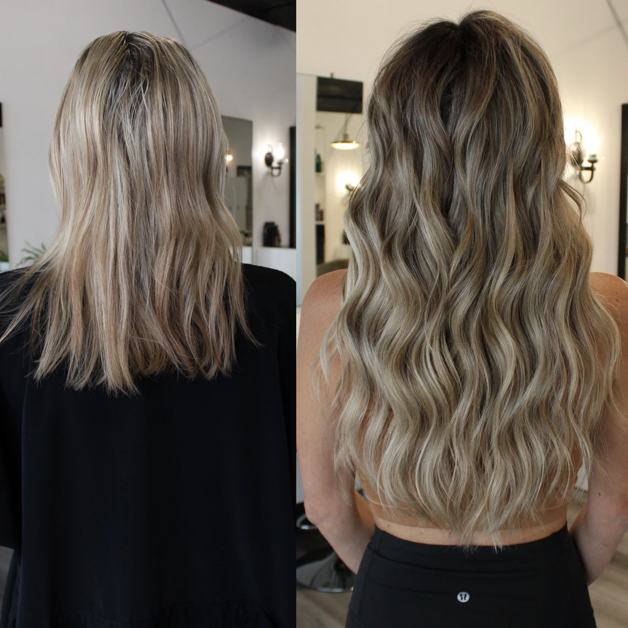 See the stunning before and after transformation with hair extensions at Elle Society Salon. Our expert stylists create voluminous, natural-looking extensions that blend seamlessly with your hair. Discover the perfect hair loss solution and achieve y