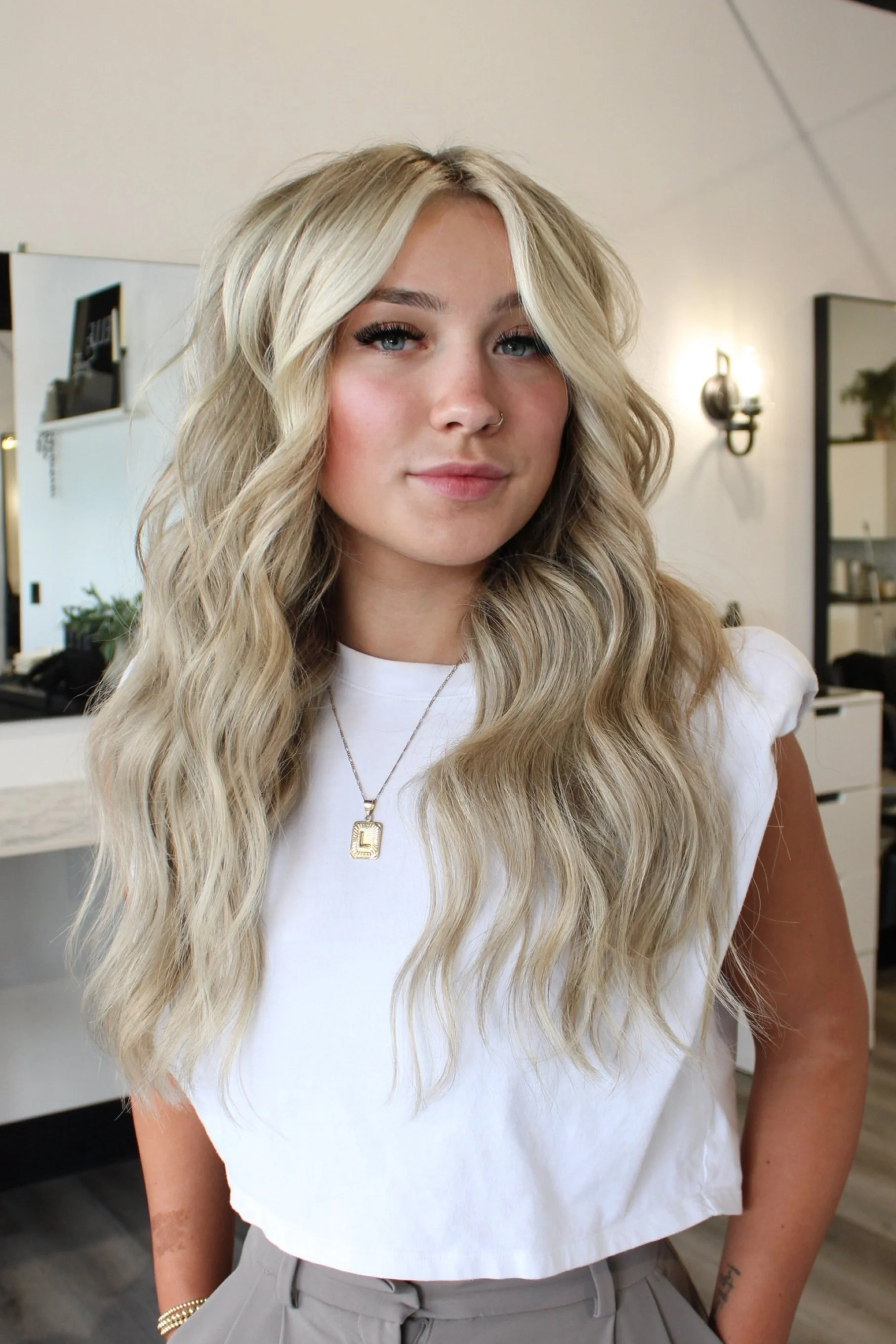 Natural Looking hair extensions for blonde, damaged hair near Portland, Oregon