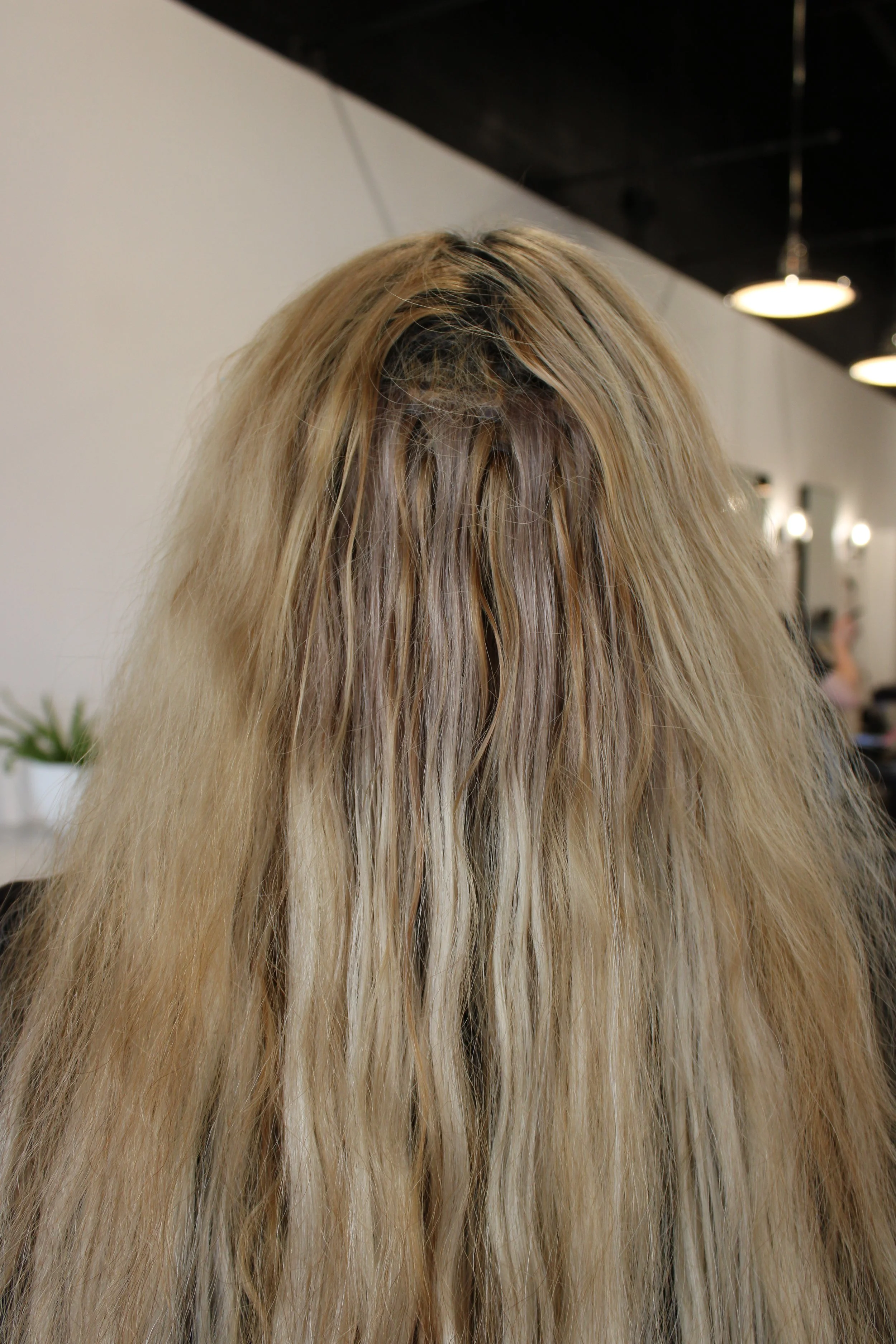 BEFORE Elle Society fixed my hair!