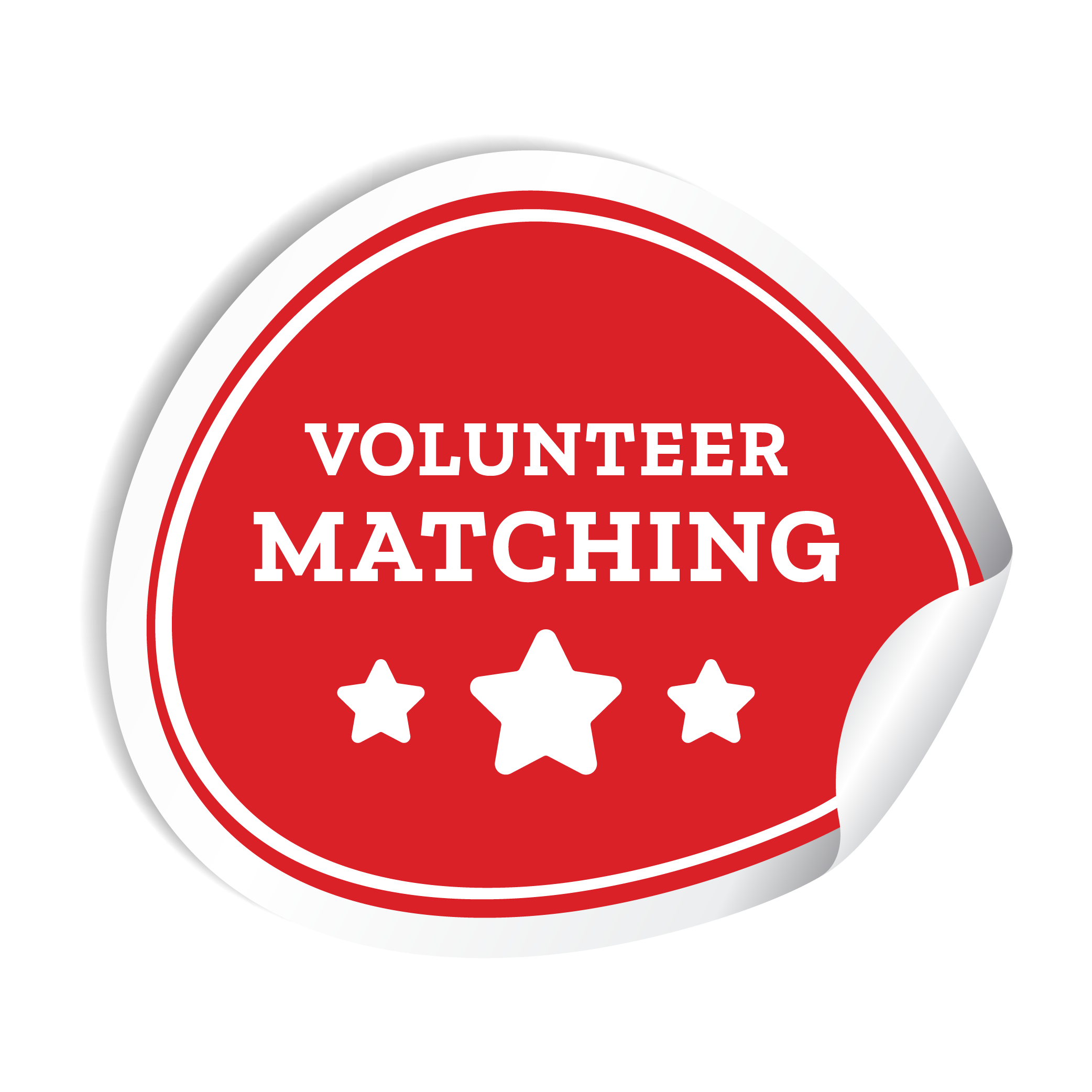 Volunteer Matching Badge Red