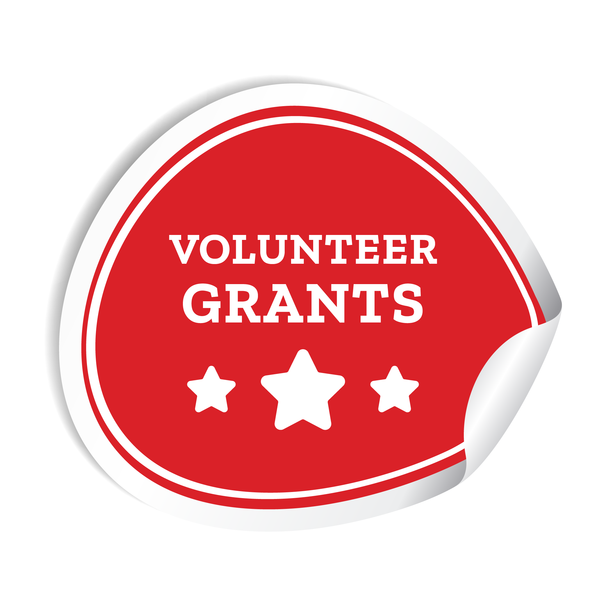 Volunteer Grants Badge Red