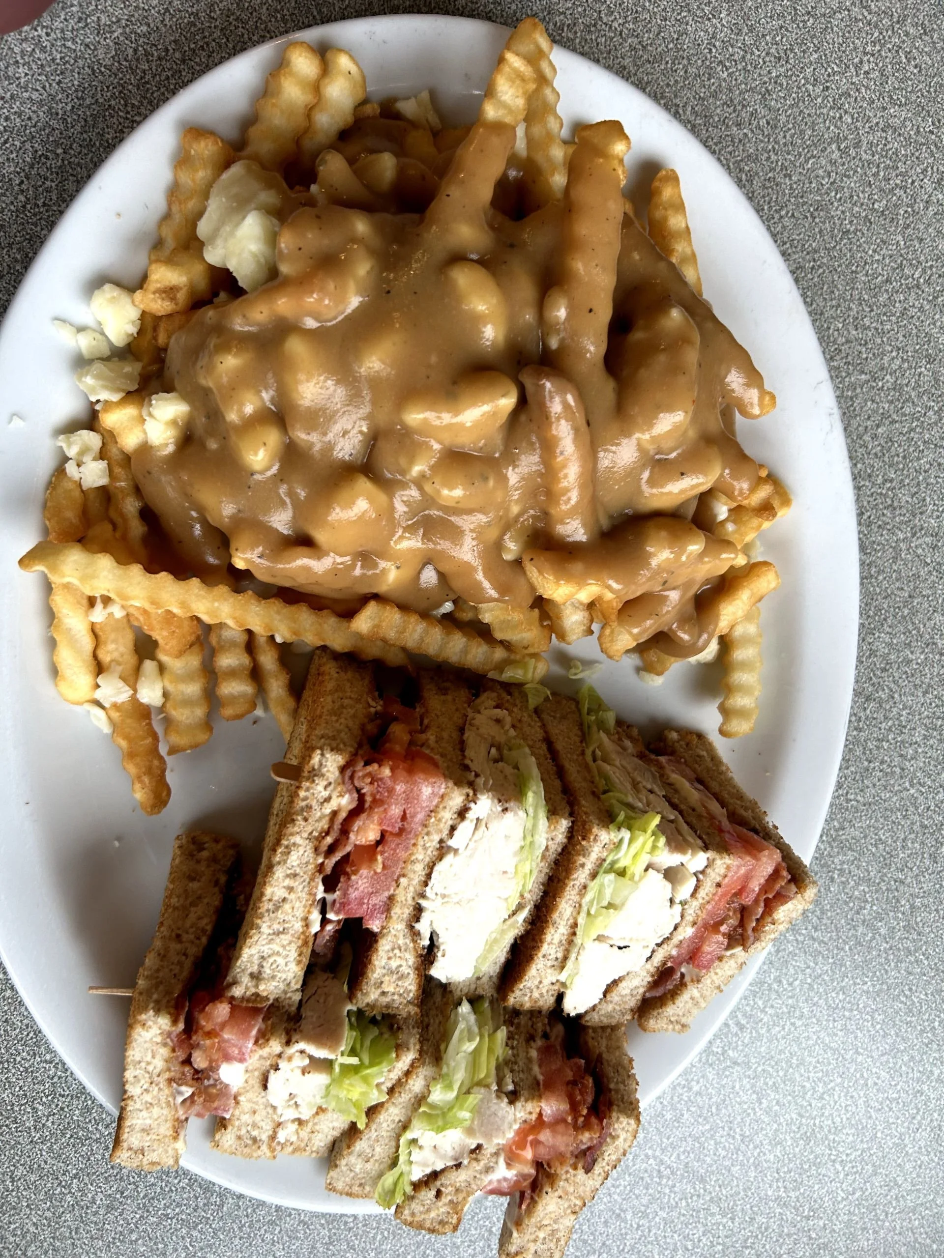 Ivy's Diner 5 - Club sandwich and Poutine.jpg