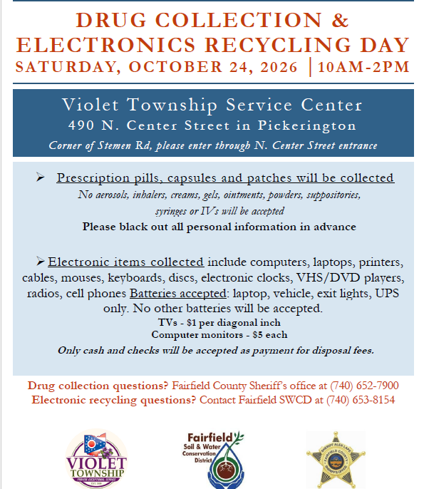 Fairfield Soil and Water Drug and Electronic Take Back Day 